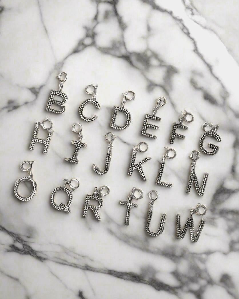 Signature Style Sterling Initial Charm-Chain Necklaces-Krush Kandy, Women's Online Fashion Boutique Located in Phoenix, Arizona (Scottsdale Area)