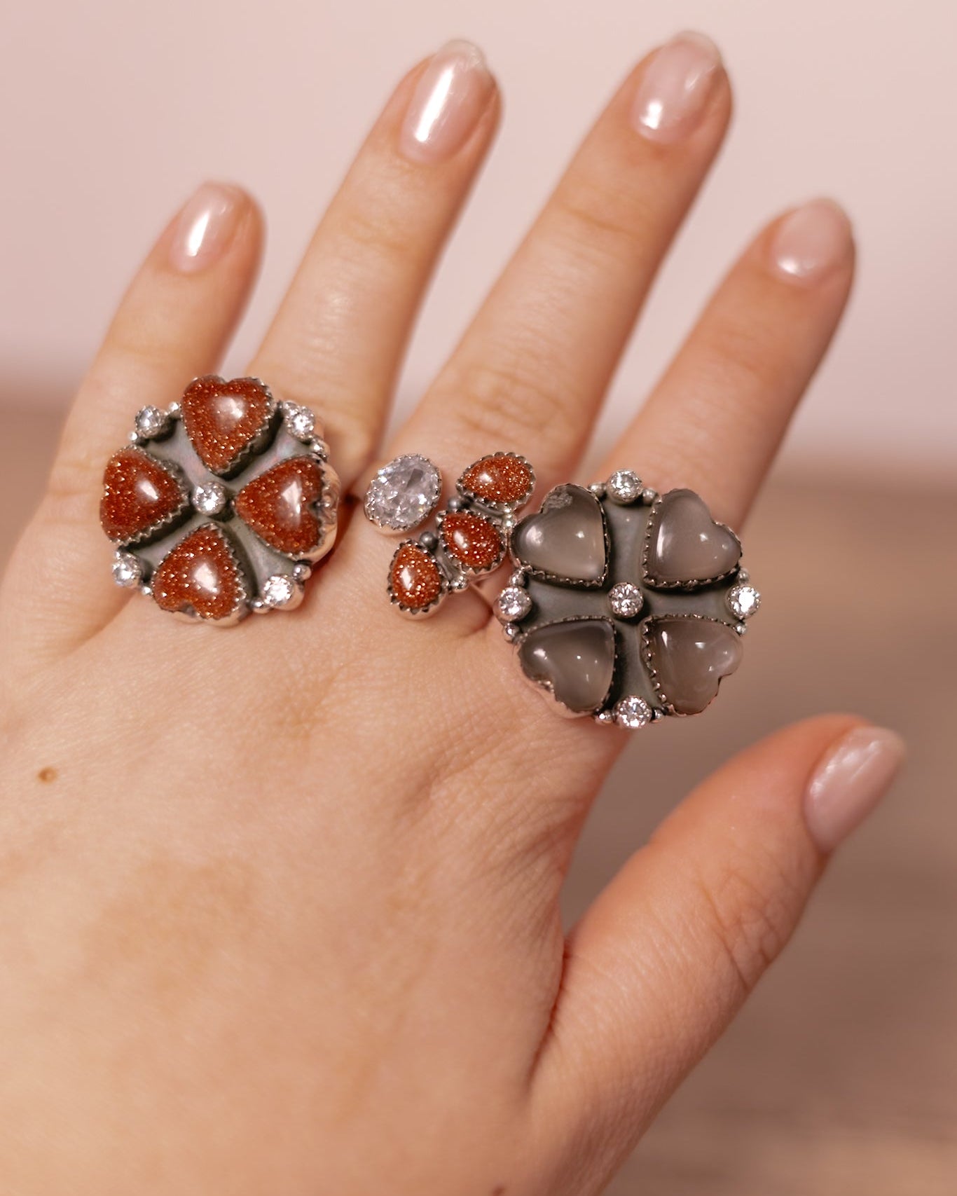 One Of A Kind White CZ Rings-Rings-Krush Kandy, Women's Online Fashion Boutique Located in Phoenix, Arizona (Scottsdale Area)