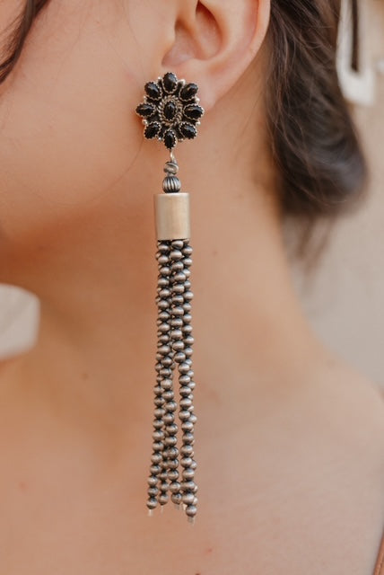 Luxe Desert Pearl & Tassel Earrings-Pearl Necklaces-Krush Kandy, Women's Online Fashion Boutique Located in Phoenix, Arizona (Scottsdale Area)