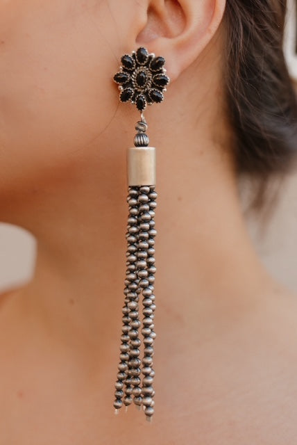 Luxe Desert Pearl & Tassel Earrings-Pearl Necklaces-Krush Kandy, Women's Online Fashion Boutique Located in Phoenix, Arizona (Scottsdale Area)