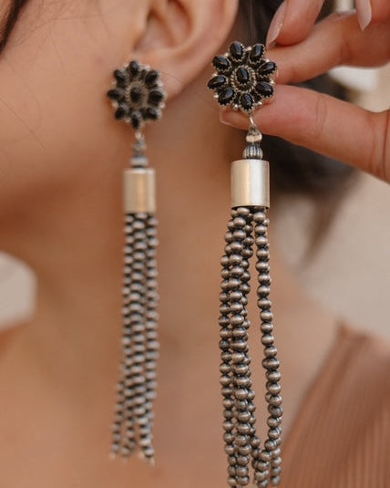 Luxe Desert Pearl & Tassel Earrings-Pearl Necklaces-Krush Kandy, Women's Online Fashion Boutique Located in Phoenix, Arizona (Scottsdale Area)