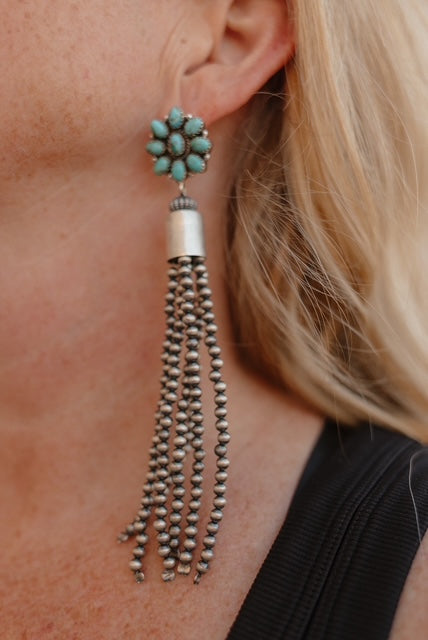 Luxe Desert Pearl & Tassel Earrings-Pearl Necklaces-Krush Kandy, Women's Online Fashion Boutique Located in Phoenix, Arizona (Scottsdale Area)