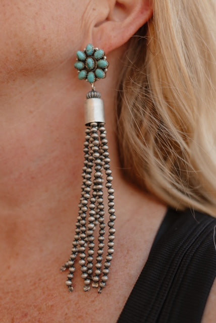 Luxe Desert Pearl & Tassel Earrings-Pearl Necklaces-Krush Kandy, Women's Online Fashion Boutique Located in Phoenix, Arizona (Scottsdale Area)