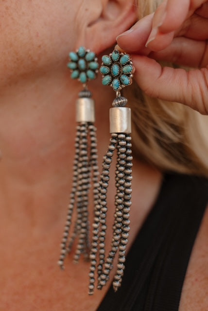 Luxe Desert Pearl & Tassel Earrings-Pearl Necklaces-Krush Kandy, Women's Online Fashion Boutique Located in Phoenix, Arizona (Scottsdale Area)