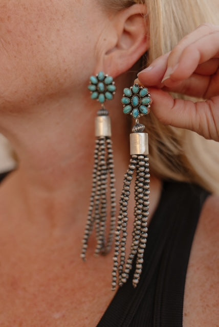 Luxe Desert Pearl & Tassel Earrings-Pearl Necklaces-Krush Kandy, Women's Online Fashion Boutique Located in Phoenix, Arizona (Scottsdale Area)