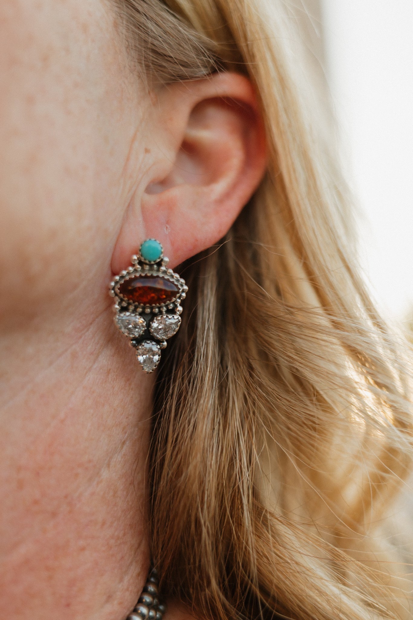 Canyon Glow Stone Earrings-Stud Earrings-Krush Kandy, Women's Online Fashion Boutique Located in Phoenix, Arizona (Scottsdale Area)