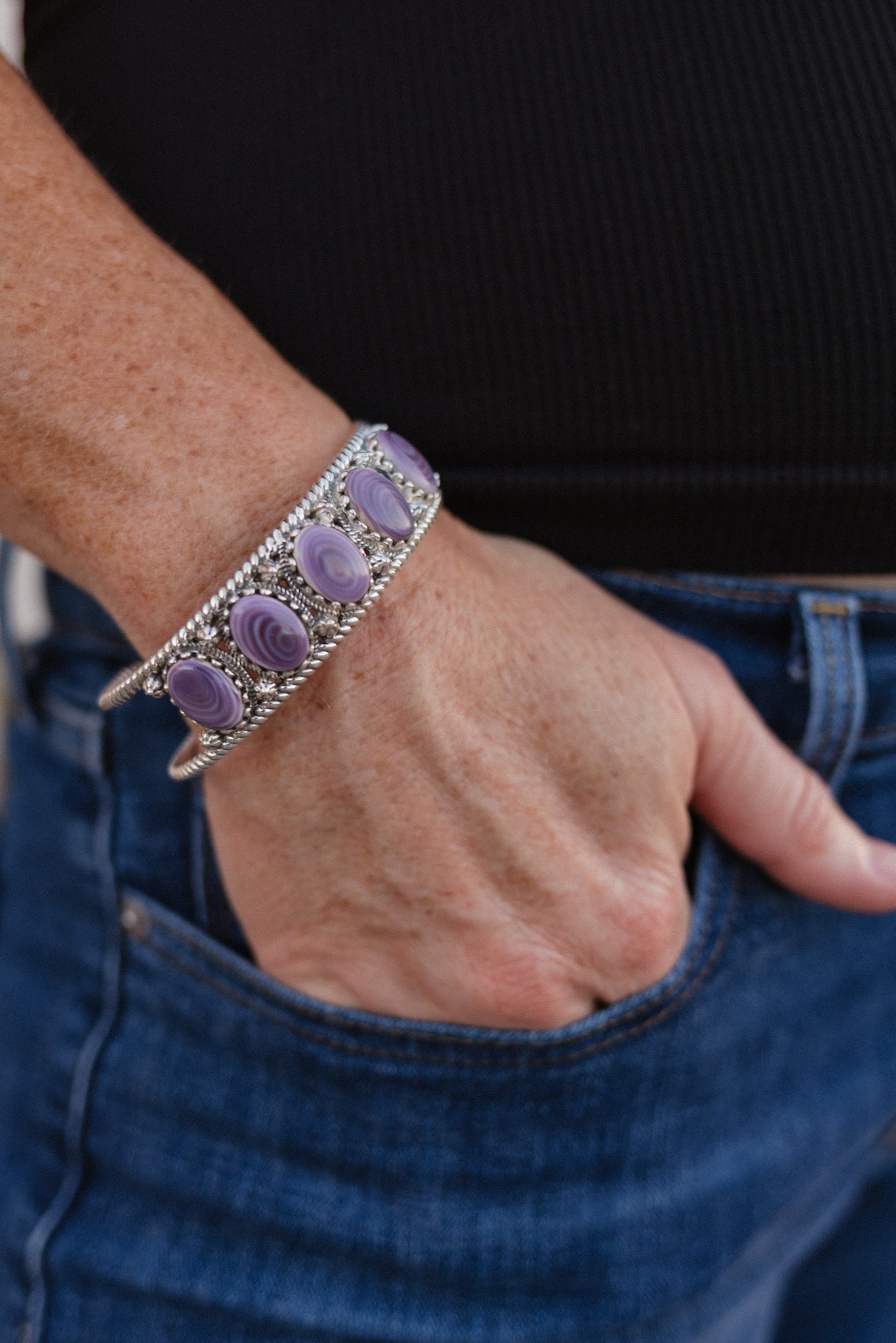 Twisted Trail Stone Cuff-Cuffs-Krush Kandy, Women's Online Fashion Boutique Located in Phoenix, Arizona (Scottsdale Area)