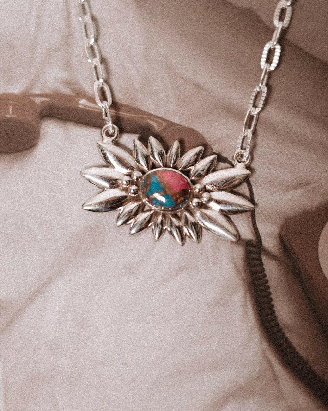 Floral Elegance Single Stone Necklace-Chain Necklaces-Krush Kandy, Women's Online Fashion Boutique Located in Phoenix, Arizona (Scottsdale Area)