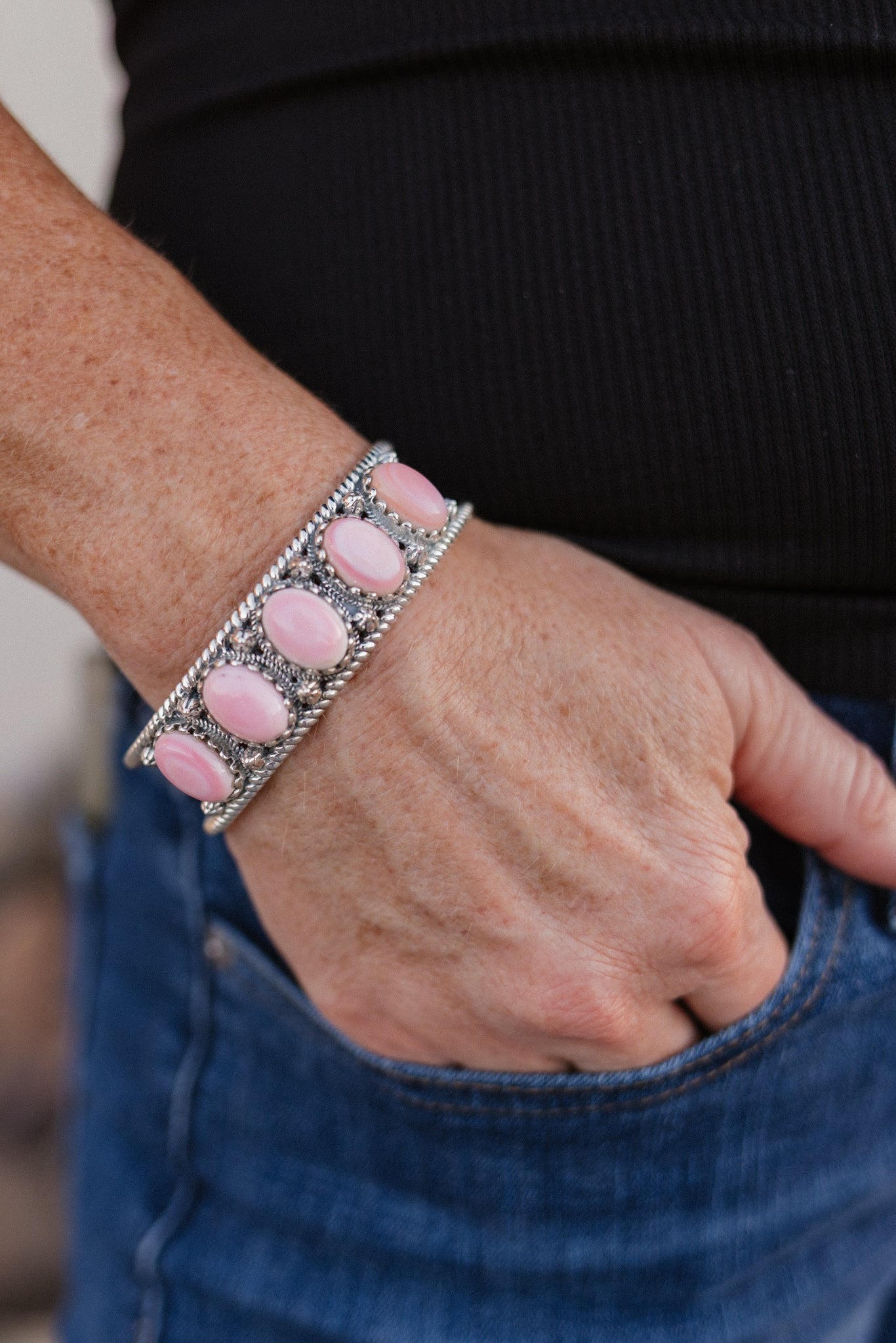 Twisted Trail Stone Cuff-Cuffs-Krush Kandy, Women's Online Fashion Boutique Located in Phoenix, Arizona (Scottsdale Area)