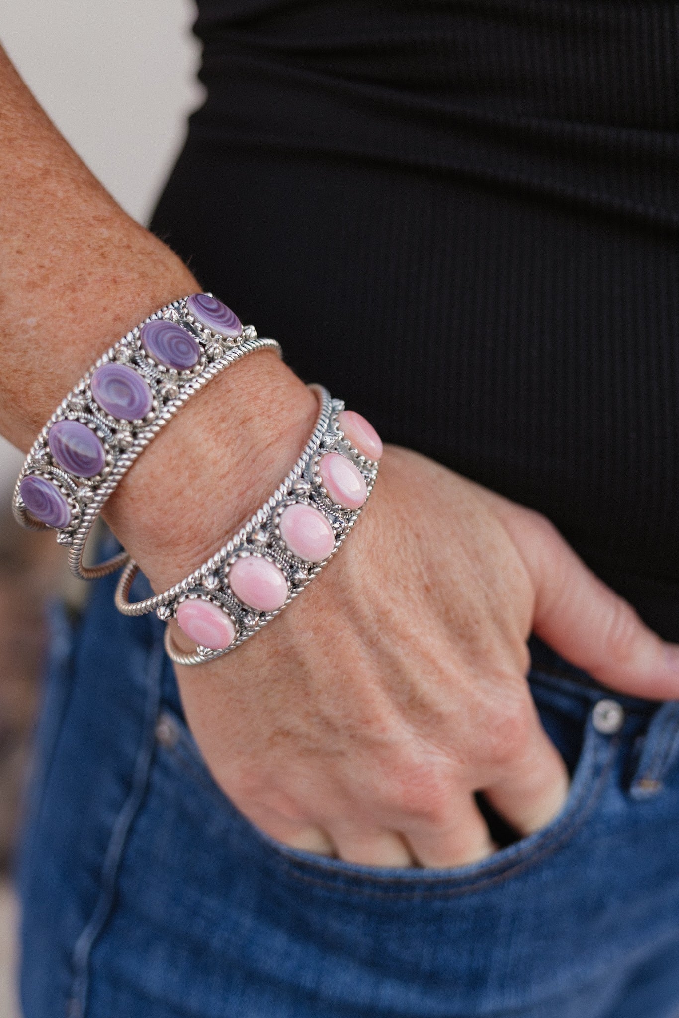 Twisted Trail Stone Cuff-Cuffs-Krush Kandy, Women's Online Fashion Boutique Located in Phoenix, Arizona (Scottsdale Area)