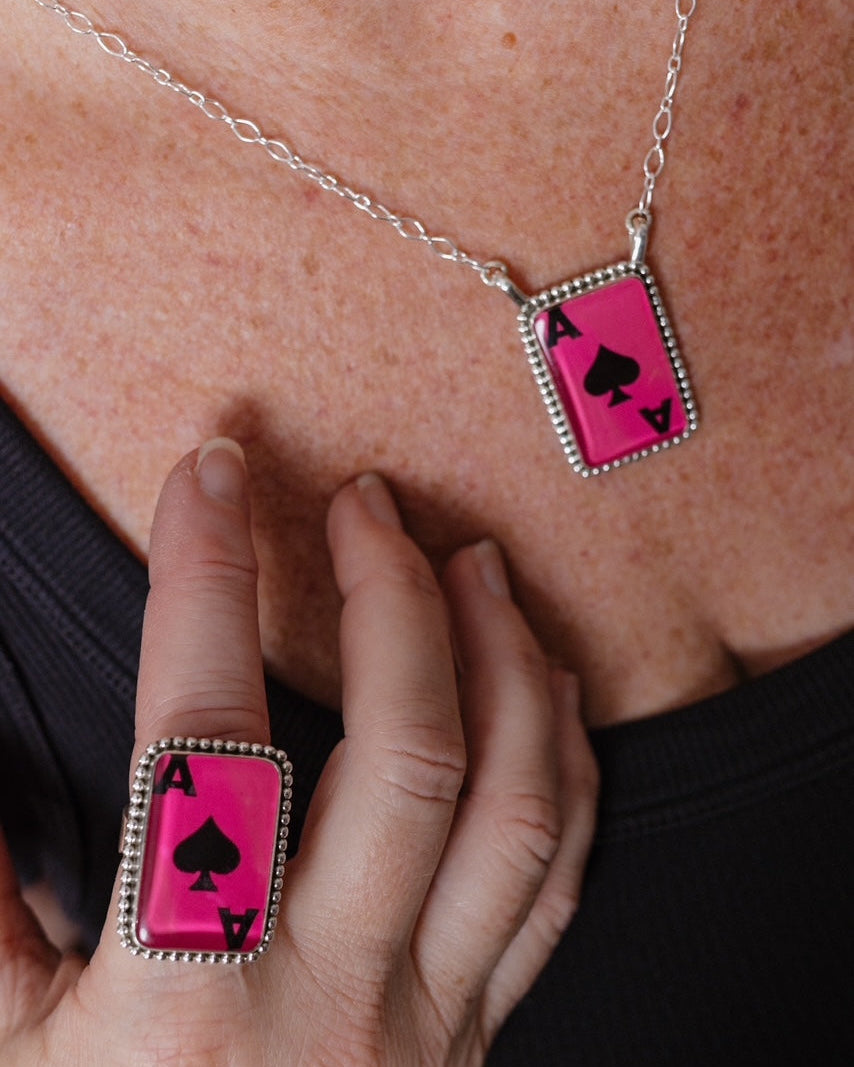 Wild Ace Sterling Silver Ring & Necklaces-Necklaces-Krush Kandy, Women's Online Fashion Boutique Located in Phoenix, Arizona (Scottsdale Area)