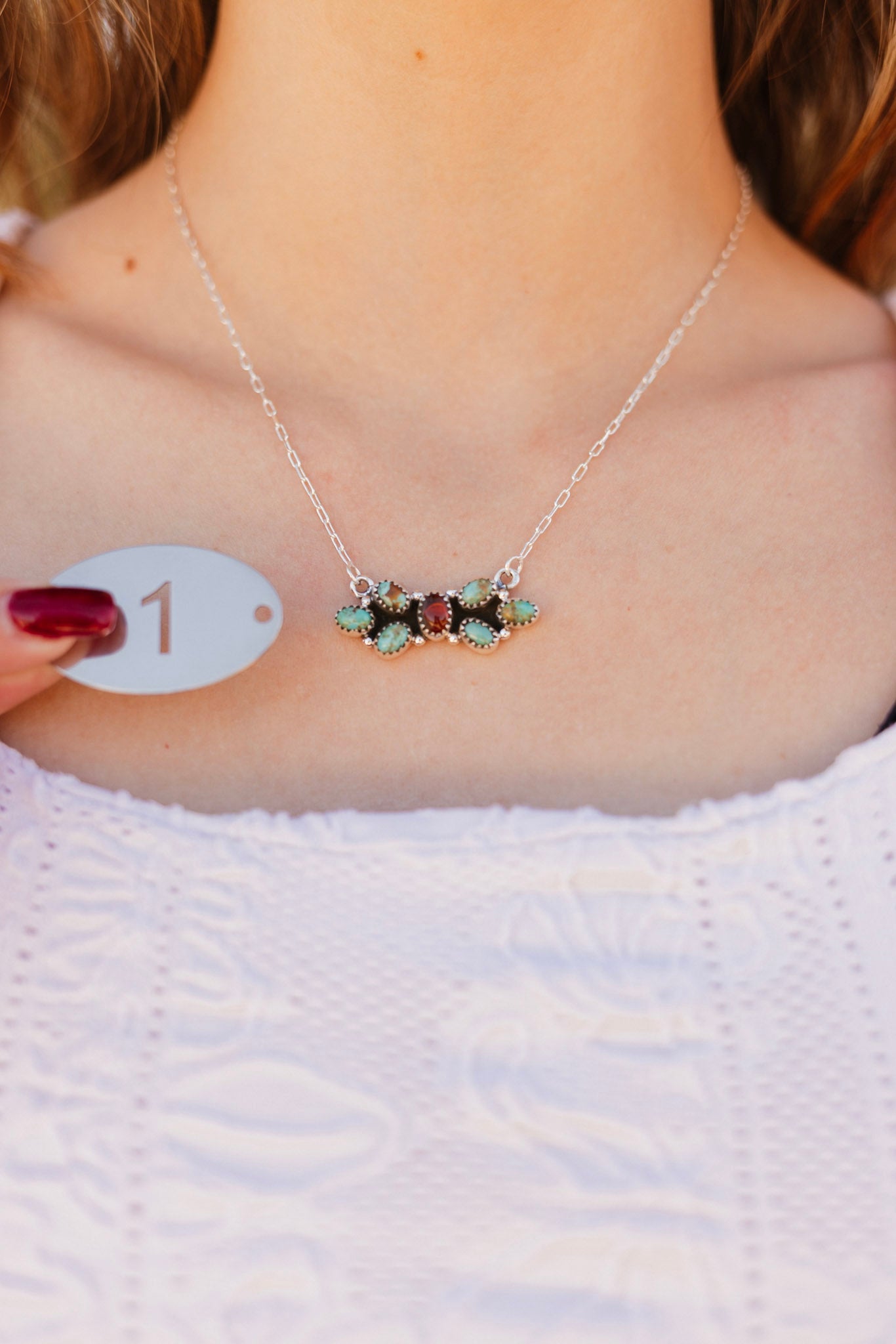 Amber & Turquoise Chain Necklaces-Necklaces-Krush Kandy, Women's Online Fashion Boutique Located in Phoenix, Arizona (Scottsdale Area)