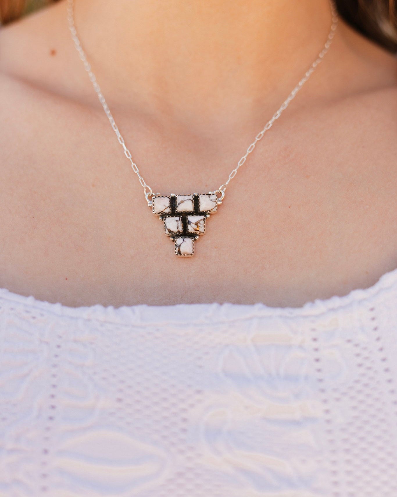 Perfectly Captured Stone Cluster Necklaces-Necklaces-Krush Kandy, Women's Online Fashion Boutique Located in Phoenix, Arizona (Scottsdale Area)