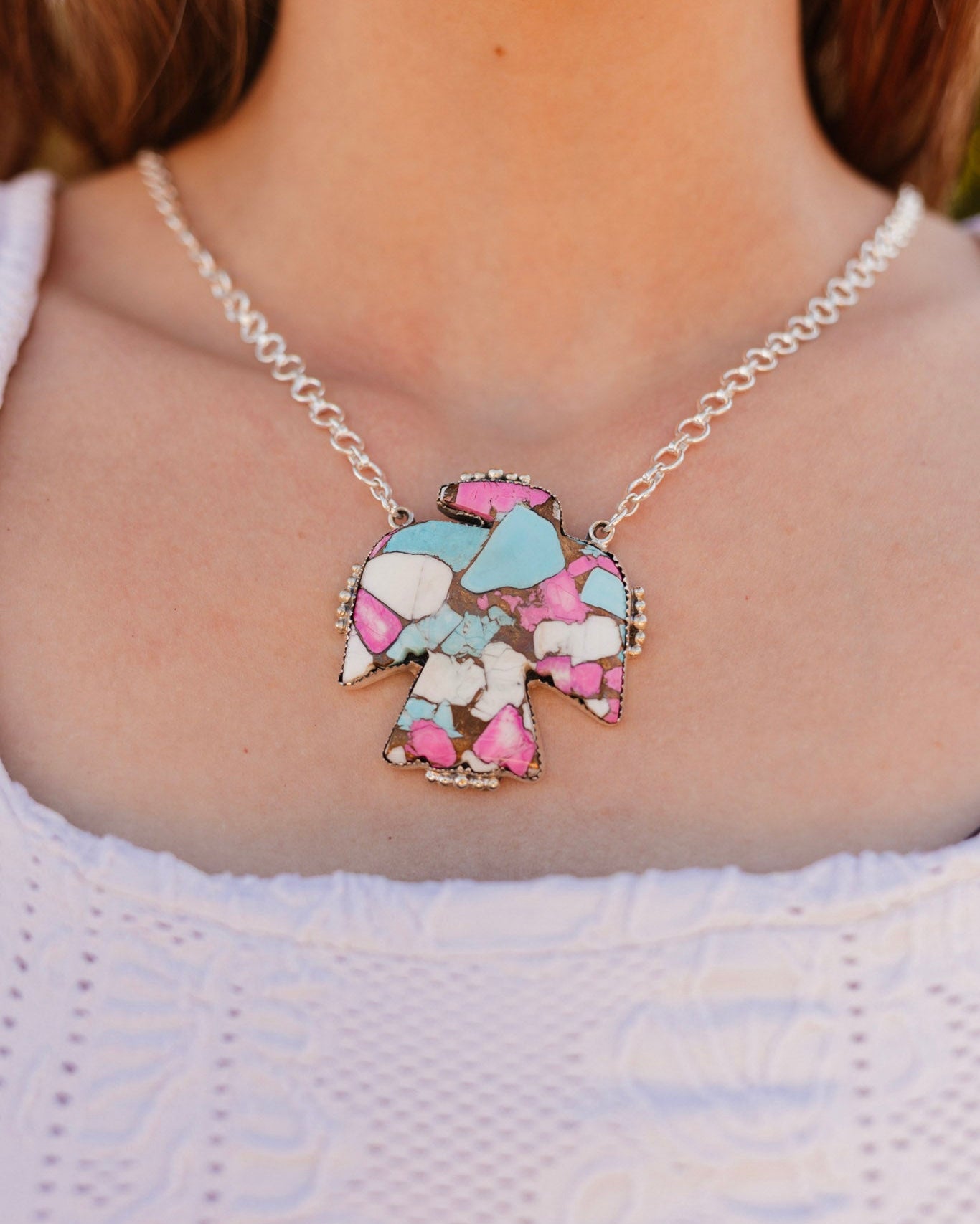 Free Spirit Thunderbird Slab Necklace-Necklaces-Krush Kandy, Women's Online Fashion Boutique Located in Phoenix, Arizona (Scottsdale Area)