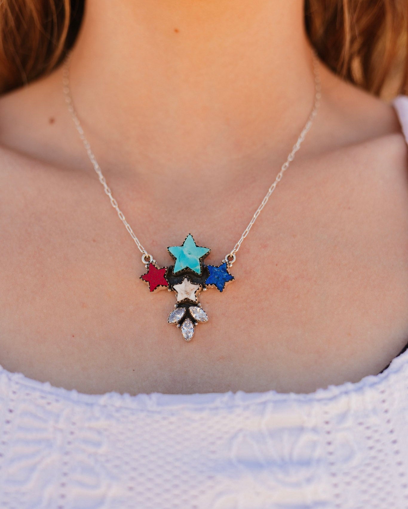 In the Spirit Multi Stone Necklace-Necklaces-Krush Kandy, Women's Online Fashion Boutique Located in Phoenix, Arizona (Scottsdale Area)