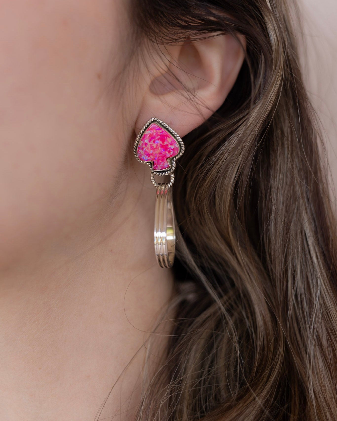 Ayla's Ace Sterling Silver Hoops-Earrings-Krush Kandy, Women's Online Fashion Boutique Located in Phoenix, Arizona (Scottsdale Area)