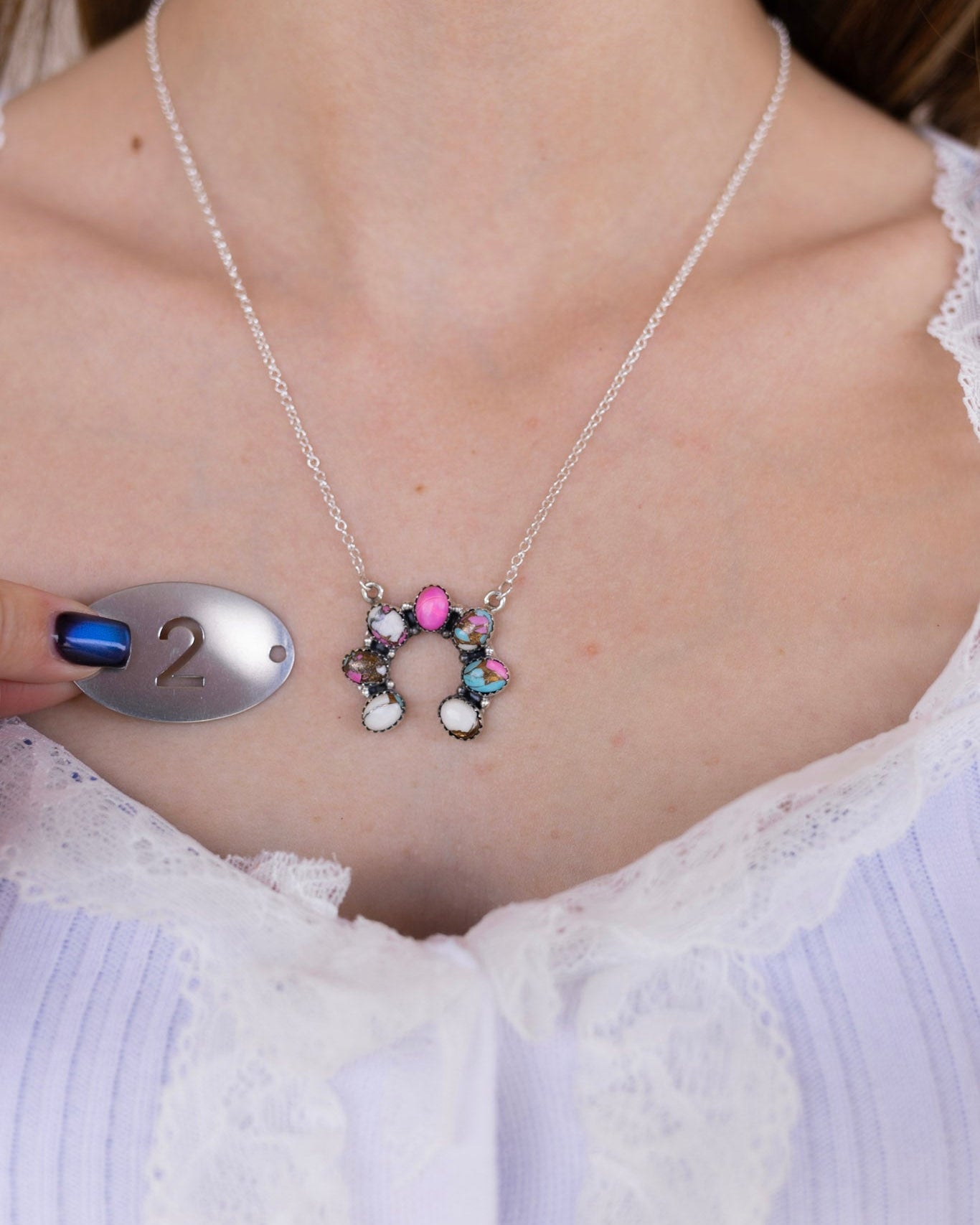 Cotton Candy Horseshoe Necklace-Necklace-Krush Kandy, Women's Online Fashion Boutique Located in Phoenix, Arizona (Scottsdale Area)