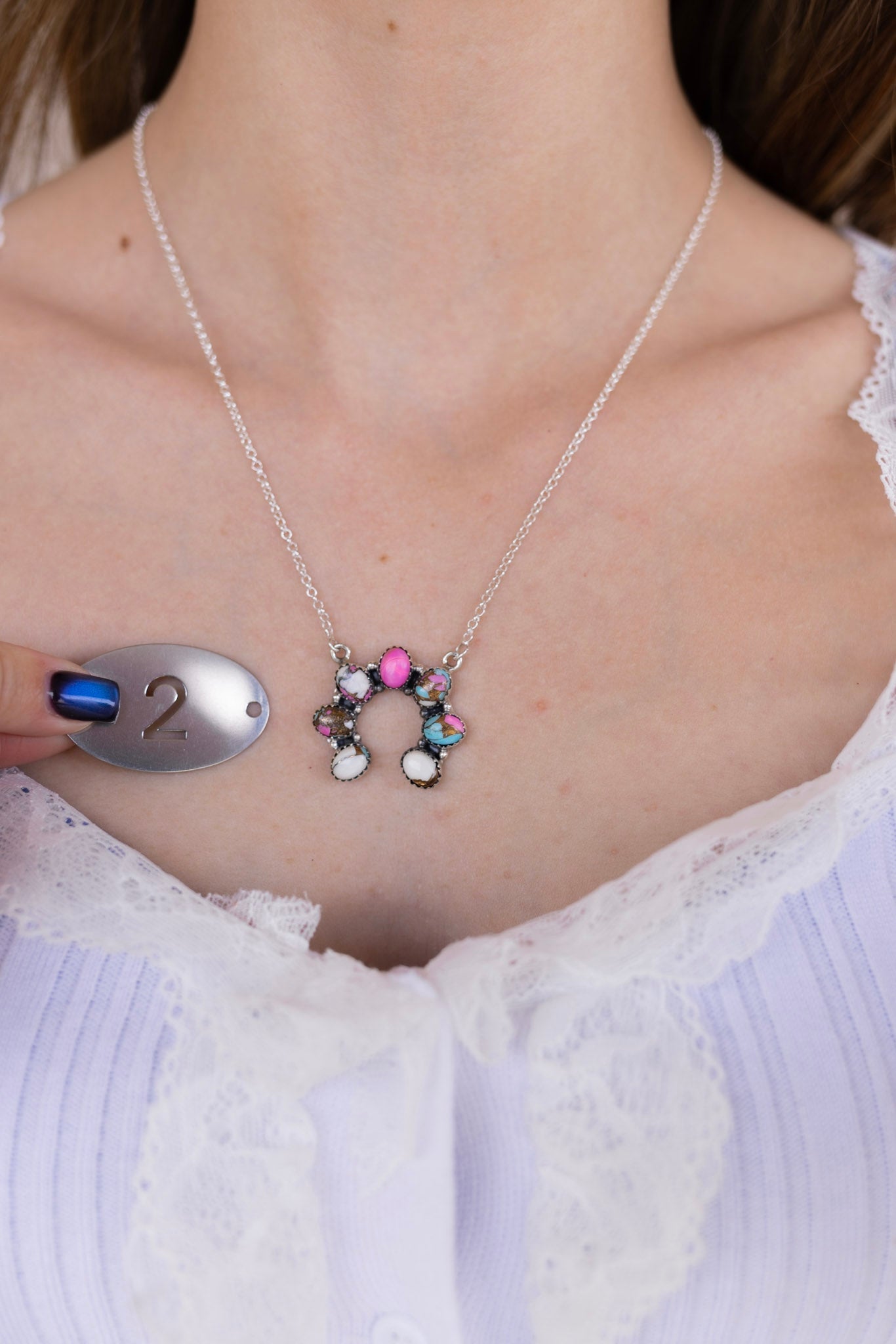 Cotton Candy Horseshoe Necklace-Necklace-Krush Kandy, Women's Online Fashion Boutique Located in Phoenix, Arizona (Scottsdale Area)