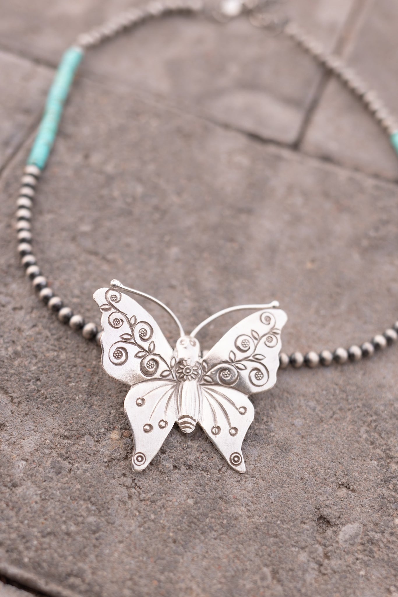 Bethany's Butterfly Sterling Silver Desert Pearl Necklaces-Pearl Necklaces-Krush Kandy, Women's Online Fashion Boutique Located in Phoenix, Arizona (Scottsdale Area)