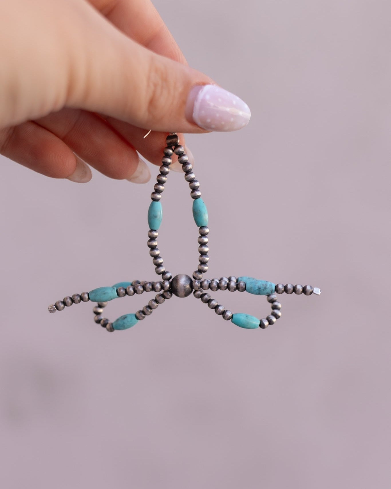 Desert Pearl & Turquoise Bow Earrings-Stud Earrings-Krush Kandy, Women's Online Fashion Boutique Located in Phoenix, Arizona (Scottsdale Area)