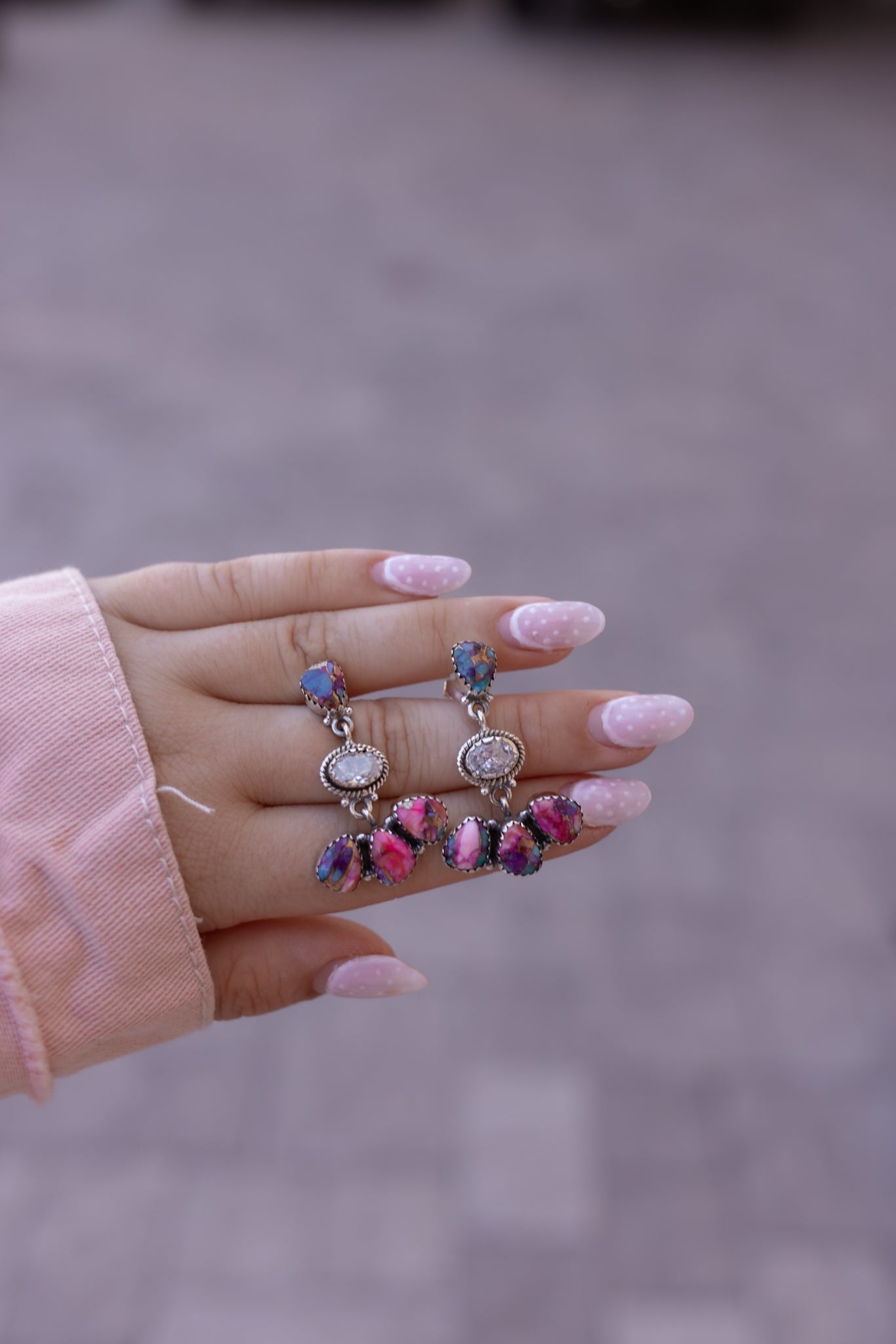 Crystal & Multi Stone Earrings-Earrings-Krush Kandy, Women's Online Fashion Boutique Located in Phoenix, Arizona (Scottsdale Area)