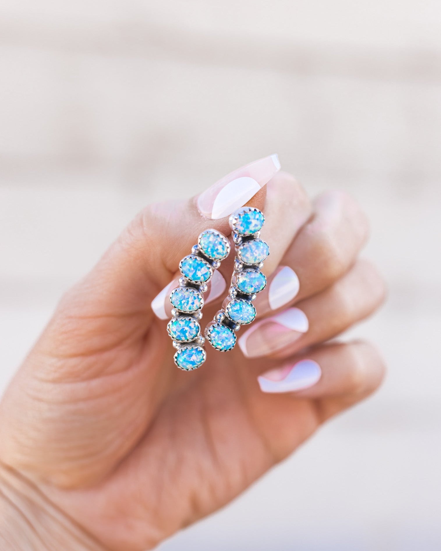 Angel Stone Sterling Silver Earrings-Drop Earrings-Krush Kandy, Women's Online Fashion Boutique Located in Phoenix, Arizona (Scottsdale Area)