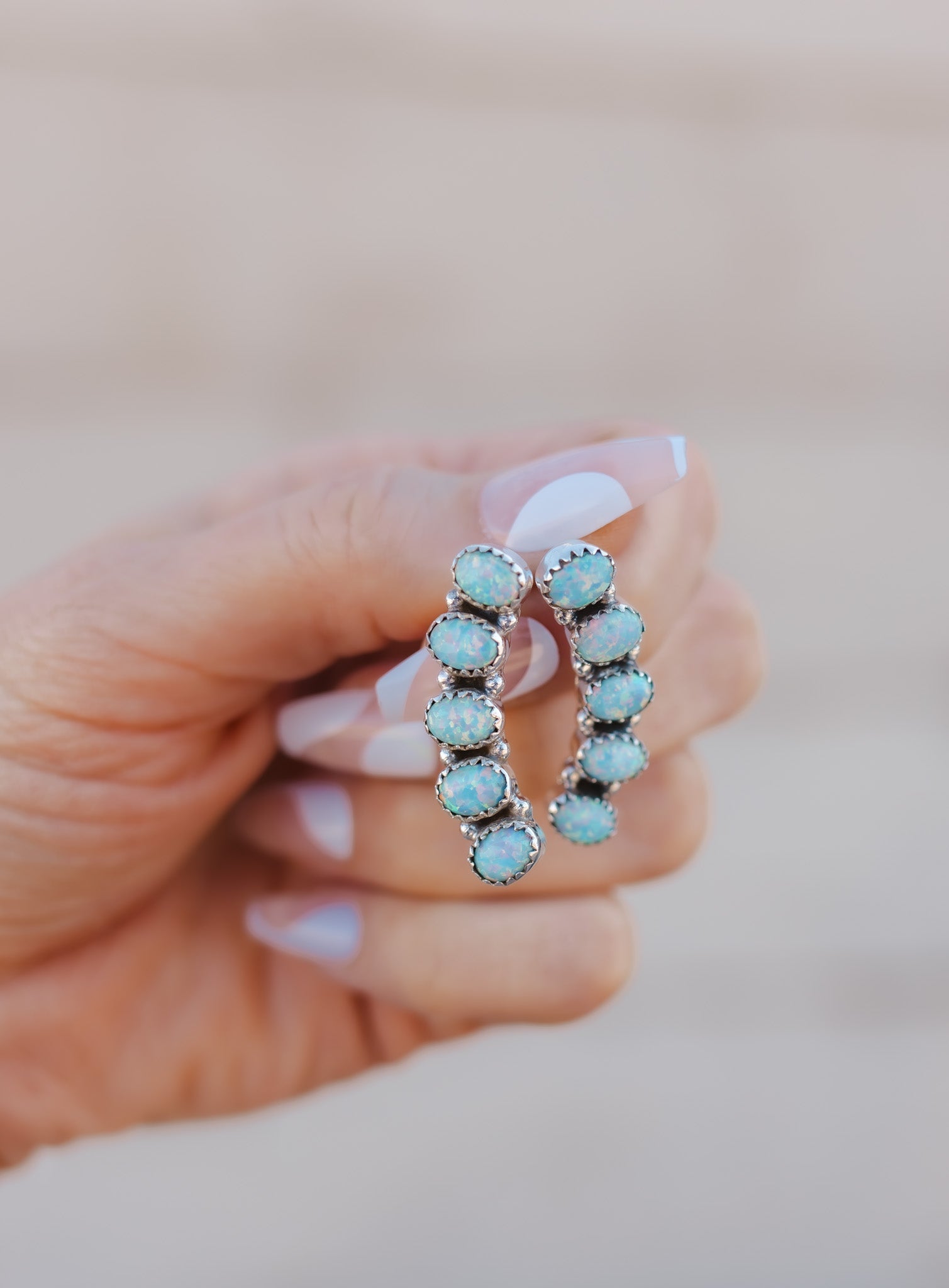 Angel Stone Sterling Silver Earrings-Drop Earrings-Krush Kandy, Women's Online Fashion Boutique Located in Phoenix, Arizona (Scottsdale Area)