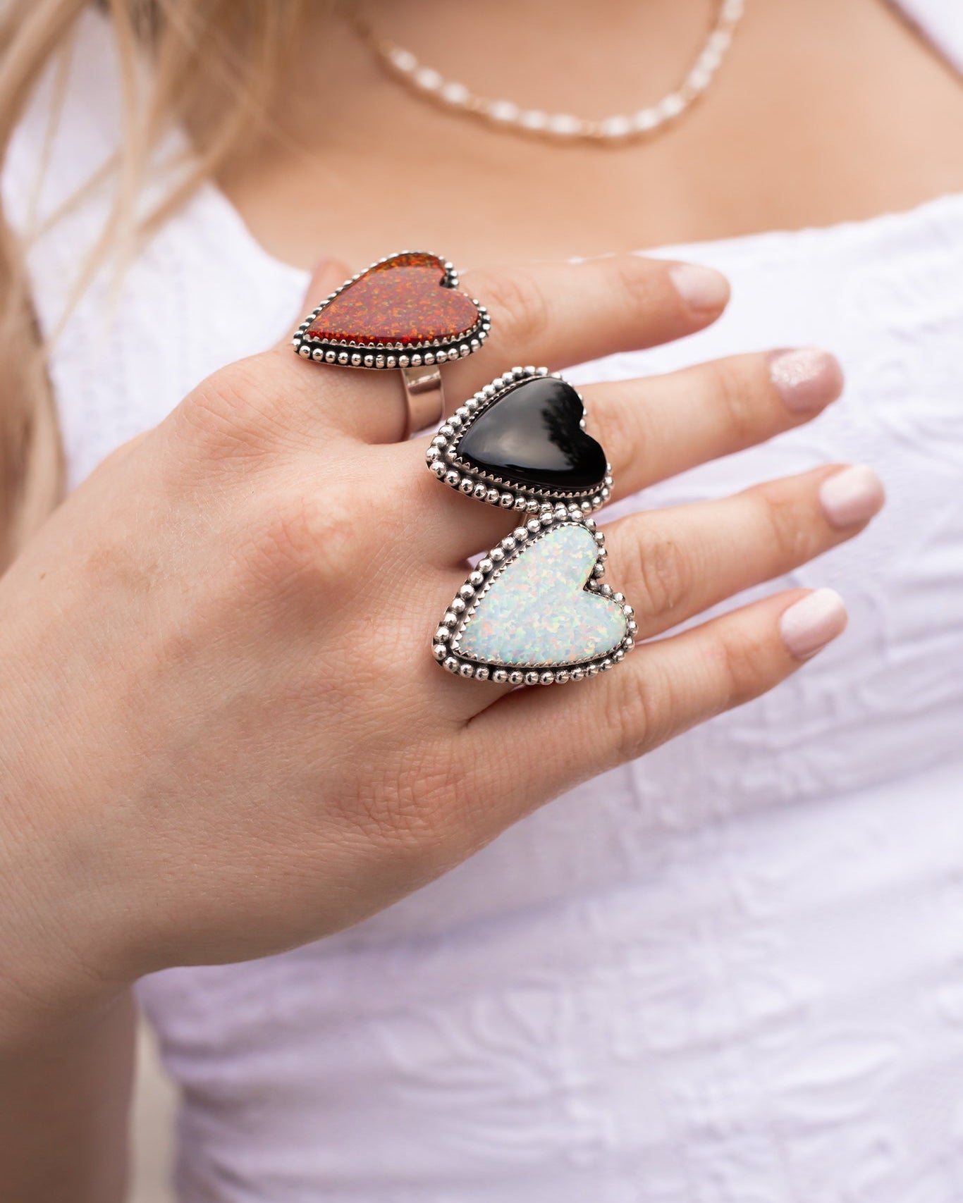 Long Heart Sterling Silver Ring MADE TO ORDER-Statement Rings-Krush Kandy, Women's Online Fashion Boutique Located in Phoenix, Arizona (Scottsdale Area)