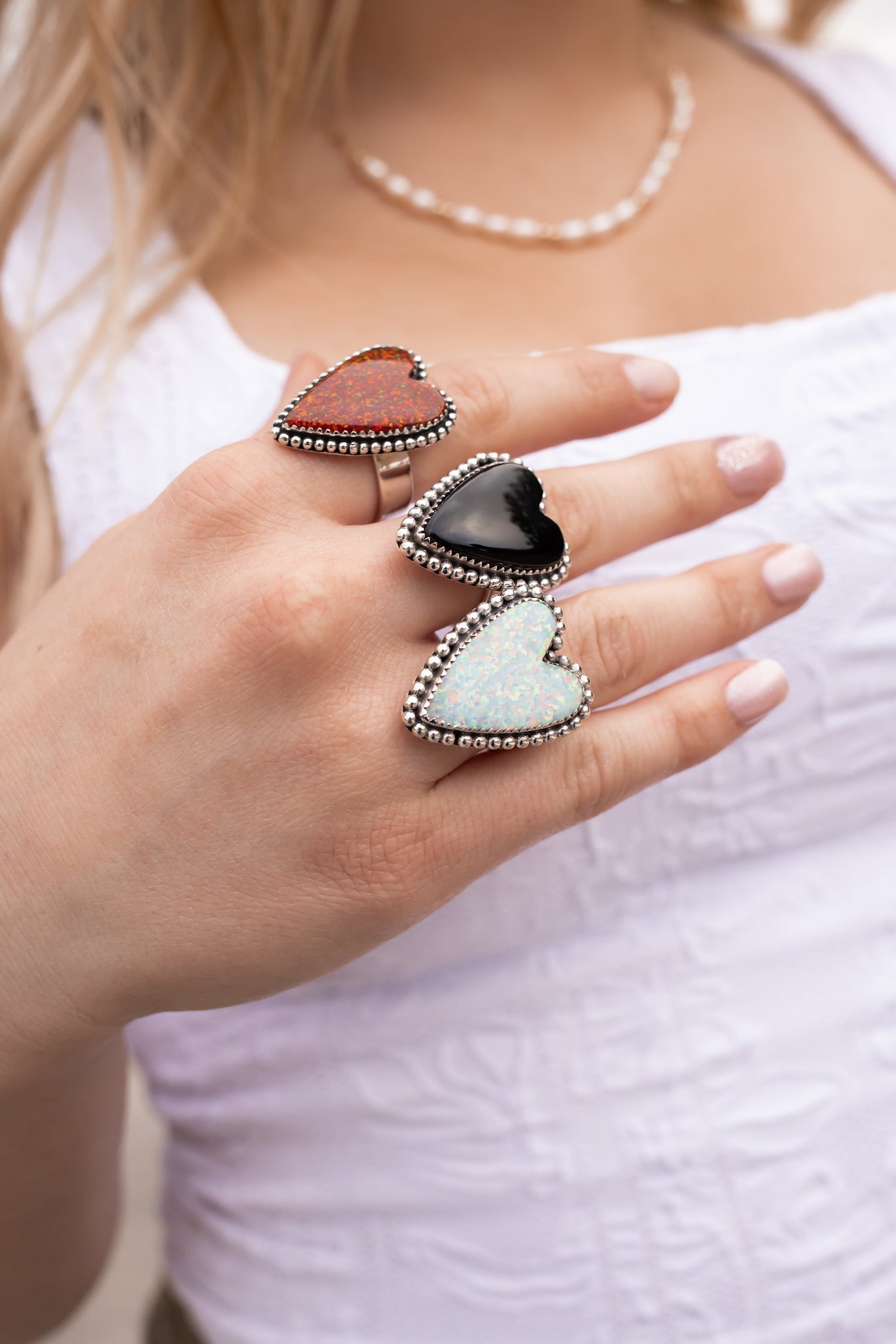 Long Heart Sterling Silver Ring MADE TO ORDER-Statement Rings-Krush Kandy, Women's Online Fashion Boutique Located in Phoenix, Arizona (Scottsdale Area)