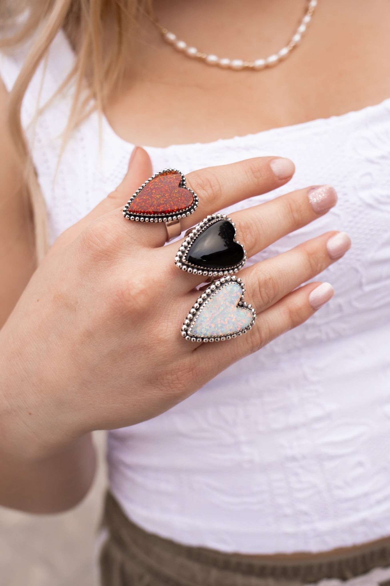 Long Heart Sterling Silver Ring MADE TO ORDER-Statement Rings-Krush Kandy, Women's Online Fashion Boutique Located in Phoenix, Arizona (Scottsdale Area)