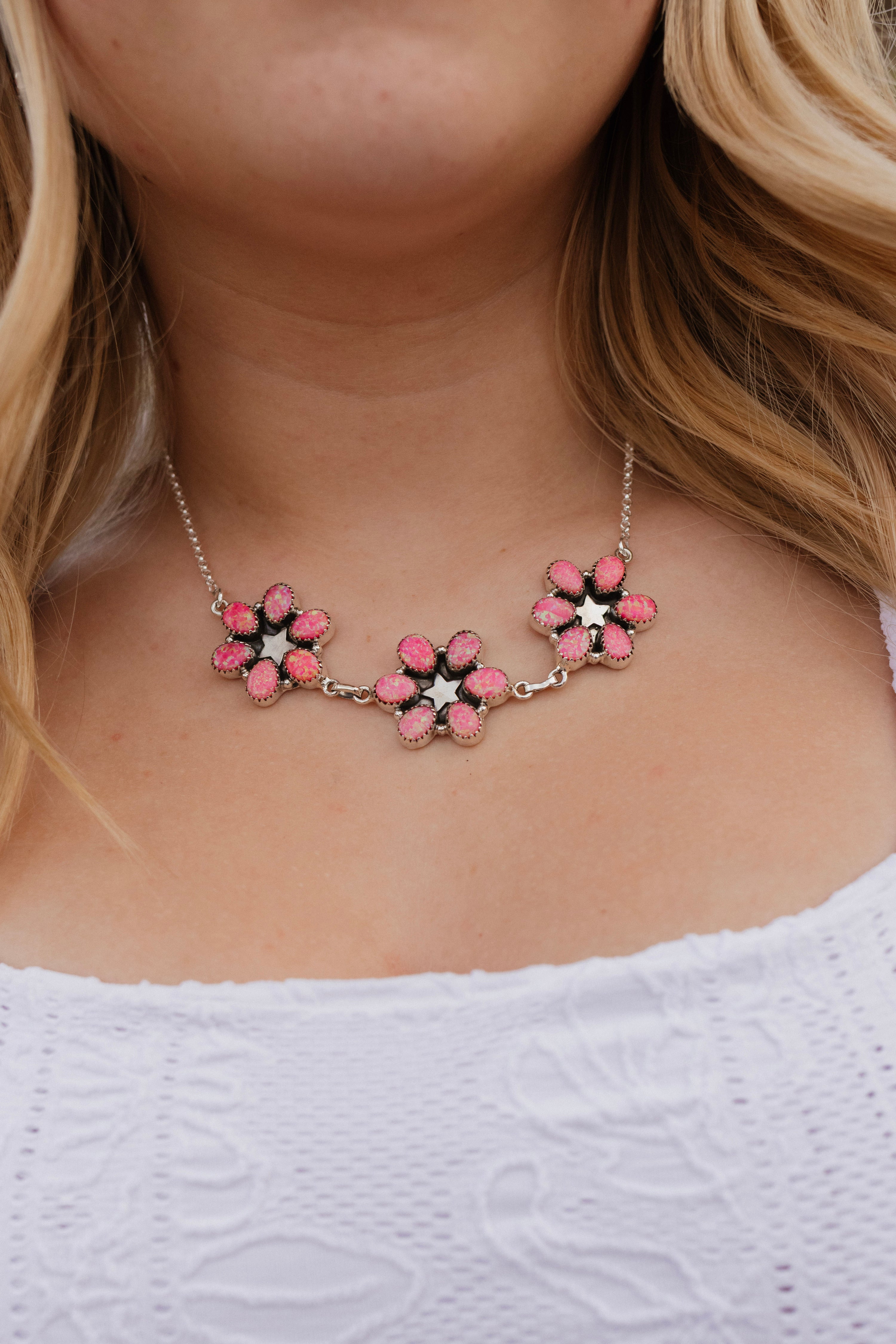 Lucky Star Stone Necklace-Chain Necklaces-Krush Kandy, Women's Online Fashion Boutique Located in Phoenix, Arizona (Scottsdale Area)