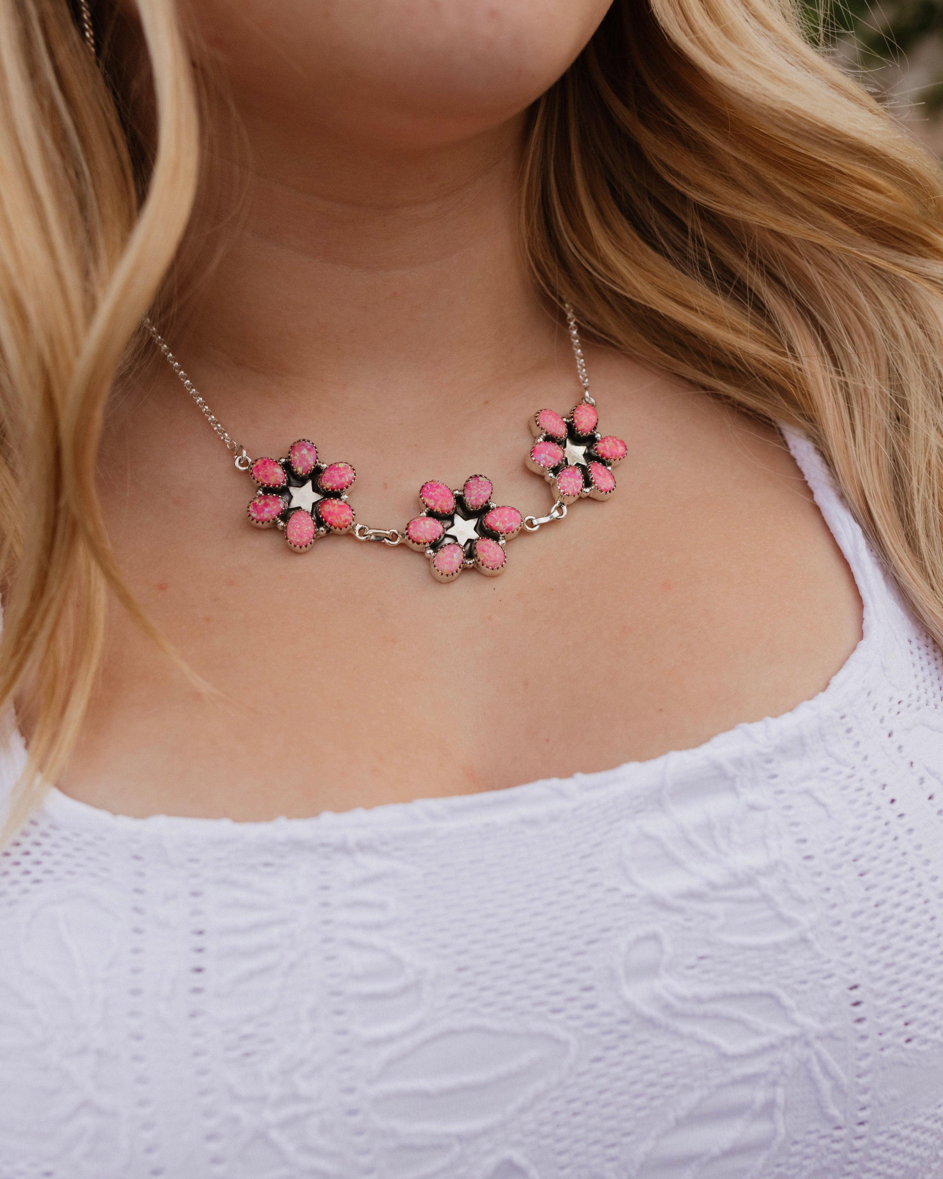 Lucky Star Stone Necklace-Chain Necklaces-Krush Kandy, Women's Online Fashion Boutique Located in Phoenix, Arizona (Scottsdale Area)