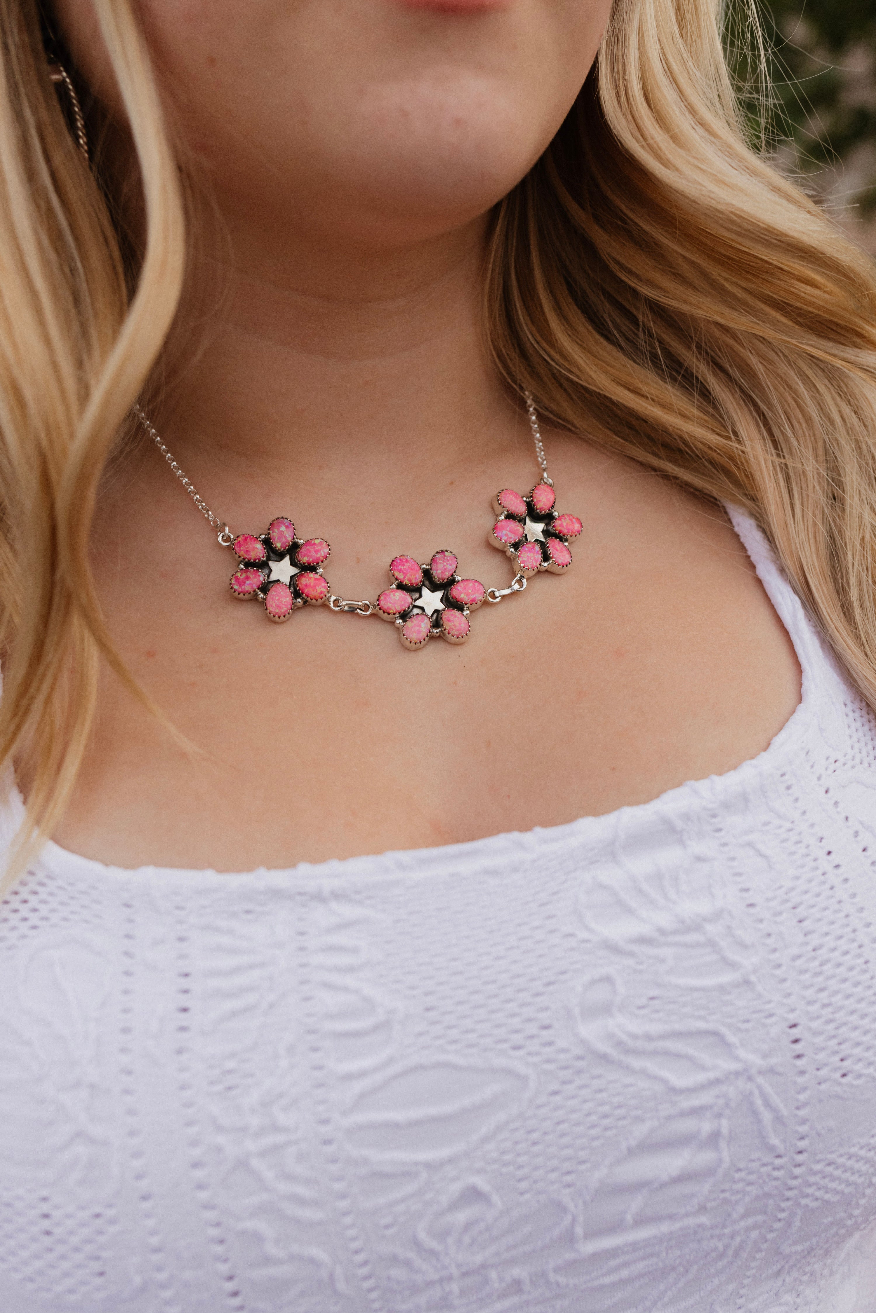 Lucky Star Stone Necklace-Chain Necklaces-Krush Kandy, Women's Online Fashion Boutique Located in Phoenix, Arizona (Scottsdale Area)