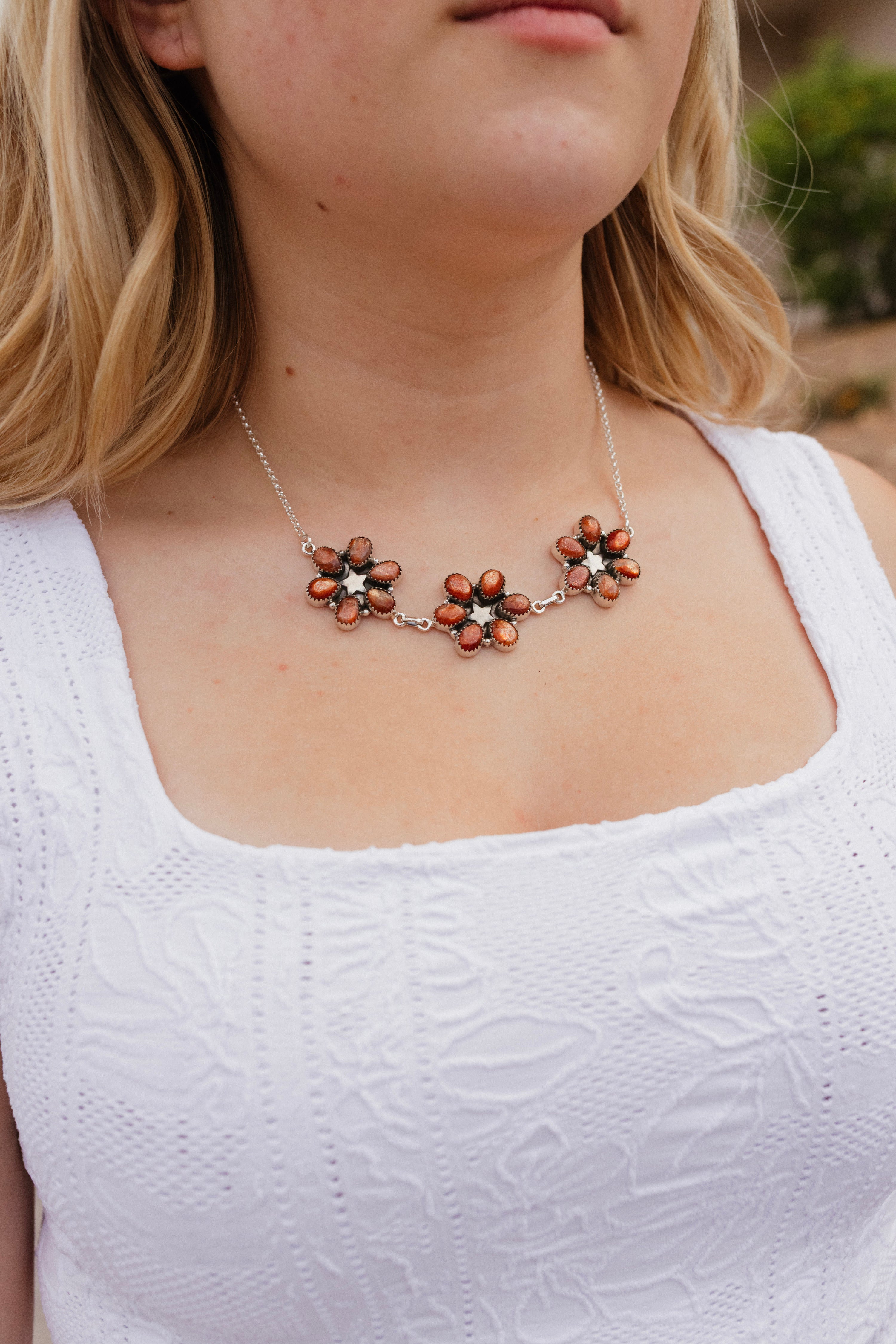 Lucky Star Stone Necklace-Chain Necklaces-Krush Kandy, Women's Online Fashion Boutique Located in Phoenix, Arizona (Scottsdale Area)