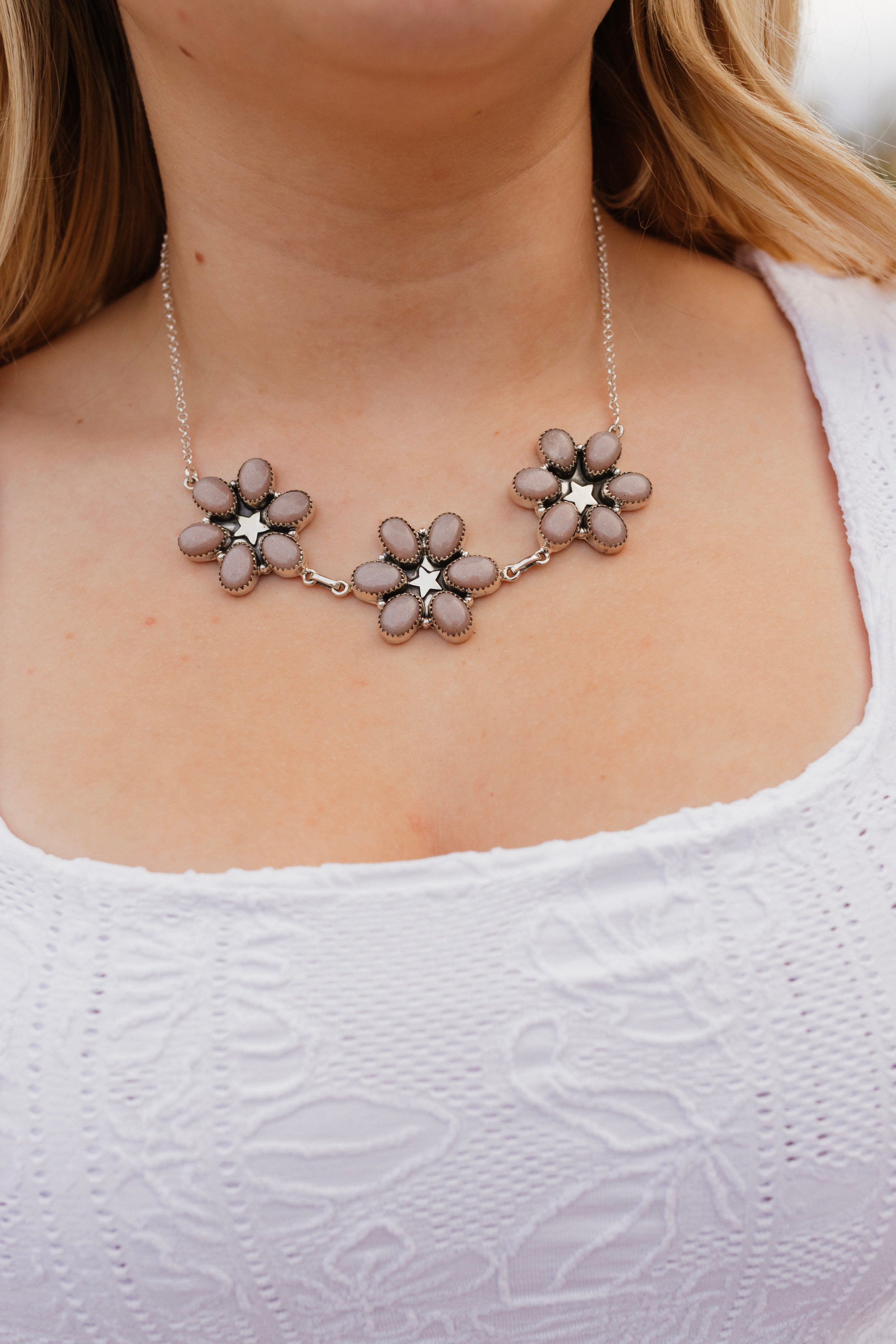 Lucky Star Stone Necklace-Chain Necklaces-Krush Kandy, Women's Online Fashion Boutique Located in Phoenix, Arizona (Scottsdale Area)