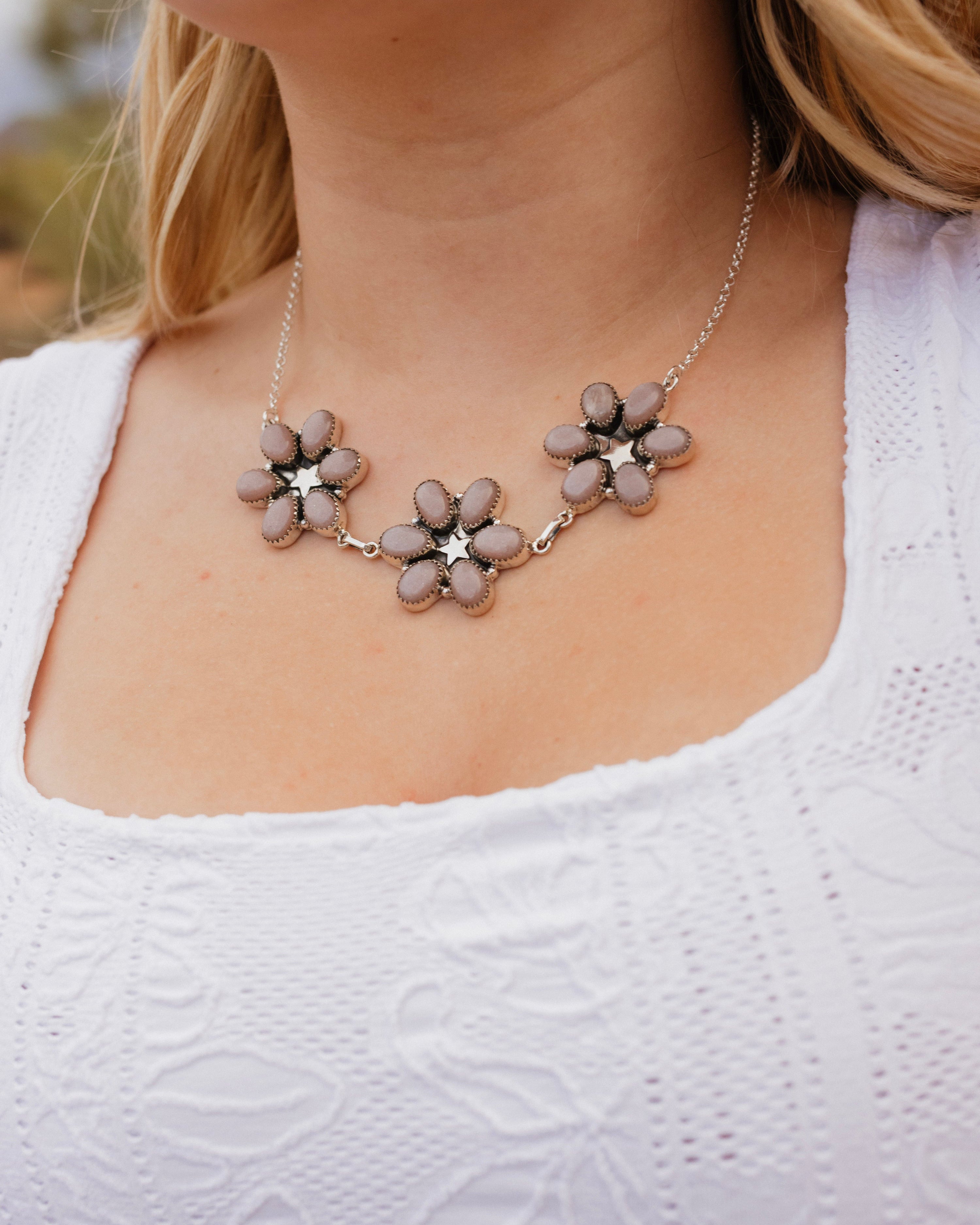 Lucky Star Stone Necklace-Chain Necklaces-Krush Kandy, Women's Online Fashion Boutique Located in Phoenix, Arizona (Scottsdale Area)