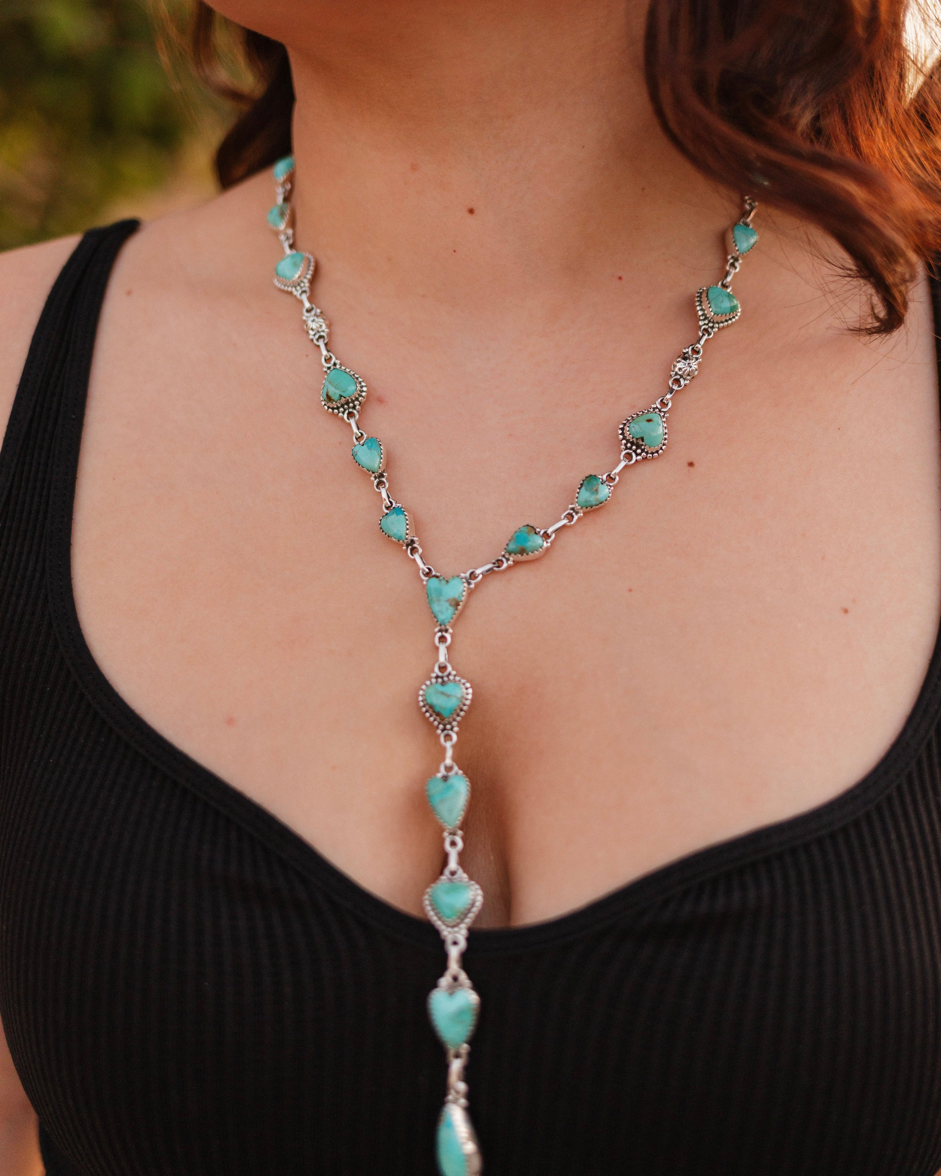 Hearts Galore Lariat Stone Necklace-Necklaces-Krush Kandy, Women's Online Fashion Boutique Located in Phoenix, Arizona (Scottsdale Area)