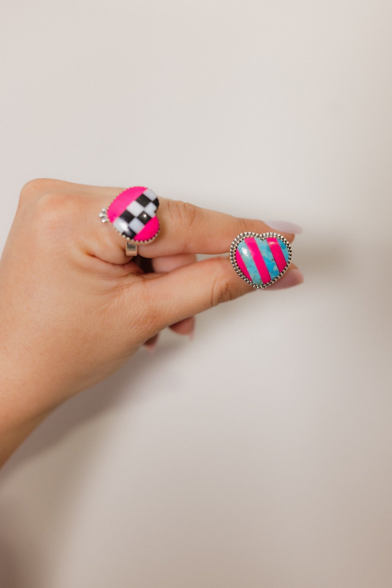 Kandy Stripe & Checkered Rings-Rings-Krush Kandy, Women's Online Fashion Boutique Located in Phoenix, Arizona (Scottsdale Area)
