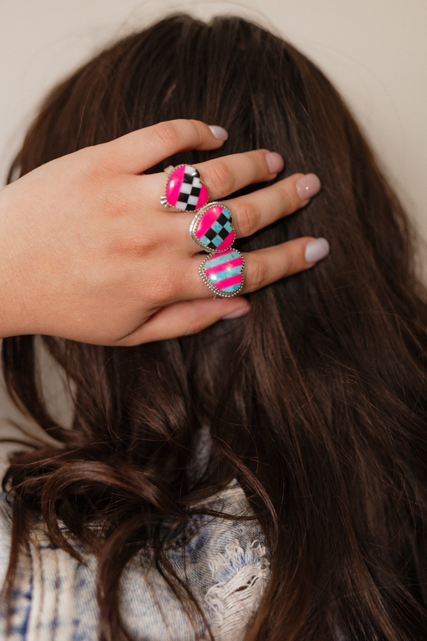 Kandy Stripe & Checkered Rings-Rings-Krush Kandy, Women's Online Fashion Boutique Located in Phoenix, Arizona (Scottsdale Area)