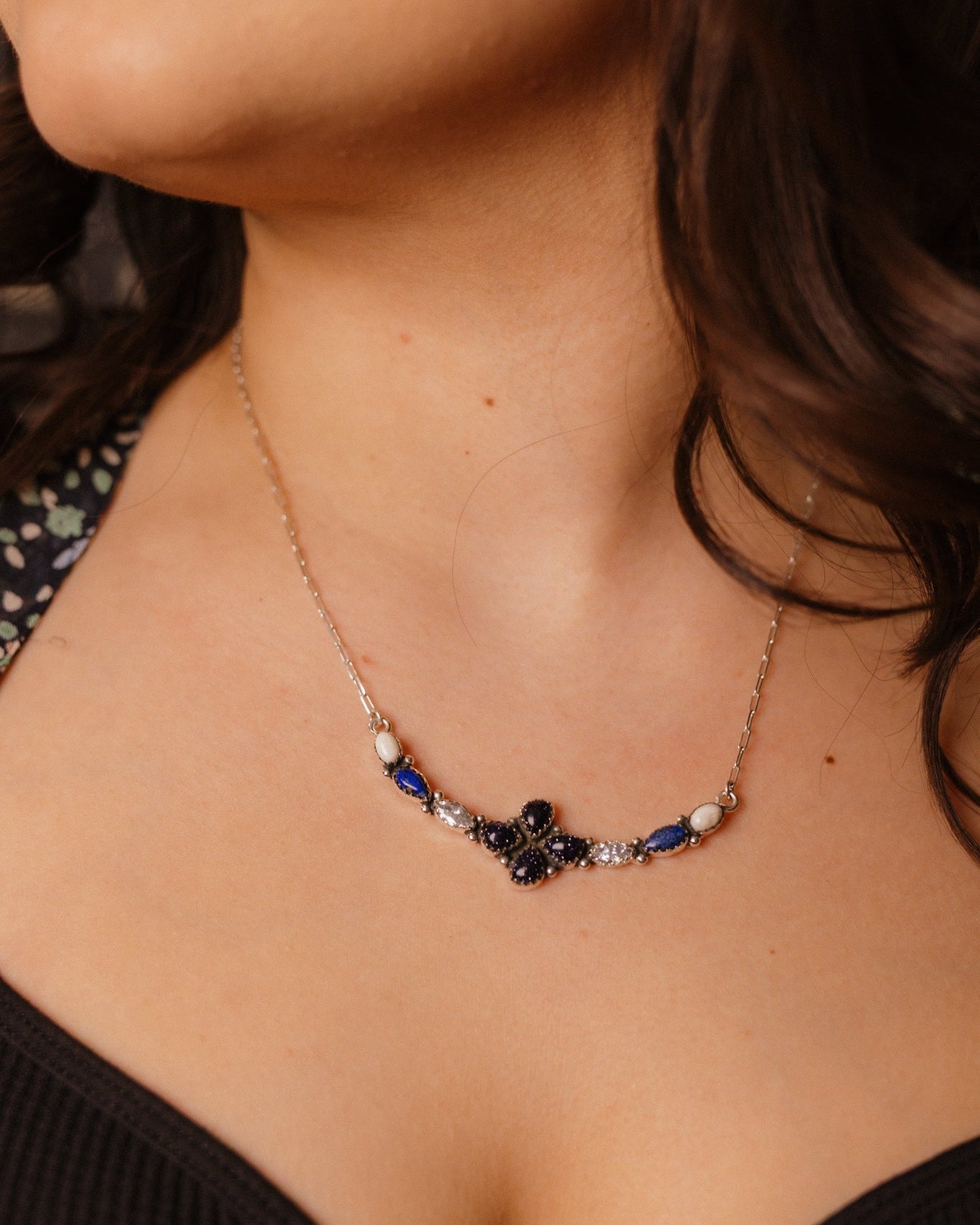 Midnight Dreams Cluster Necklaces-Necklaces-Krush Kandy, Women's Online Fashion Boutique Located in Phoenix, Arizona (Scottsdale Area)
