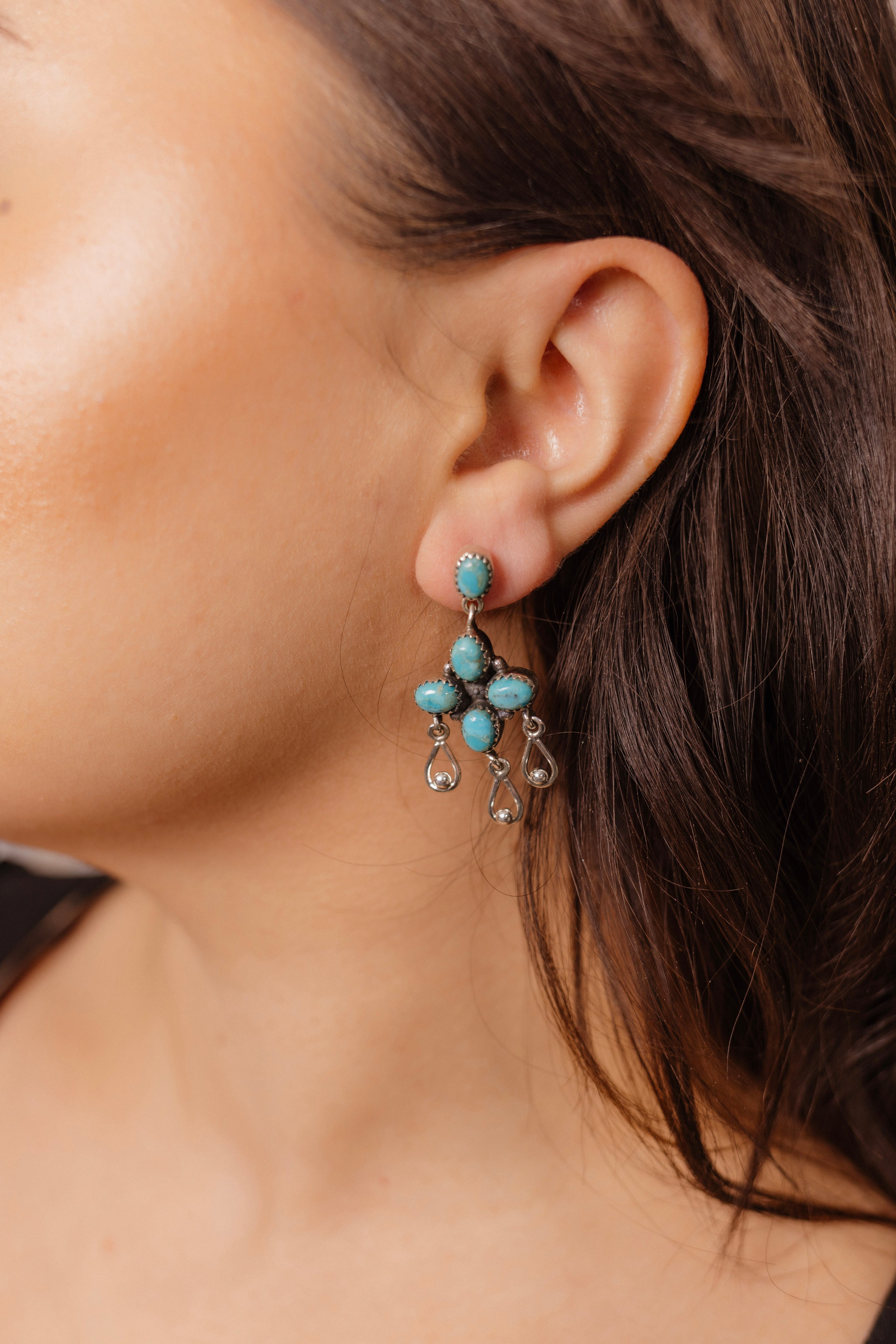 Sterling Chandelier Stone Drop Earrings-Drop Earrings-Krush Kandy, Women's Online Fashion Boutique Located in Phoenix, Arizona (Scottsdale Area)