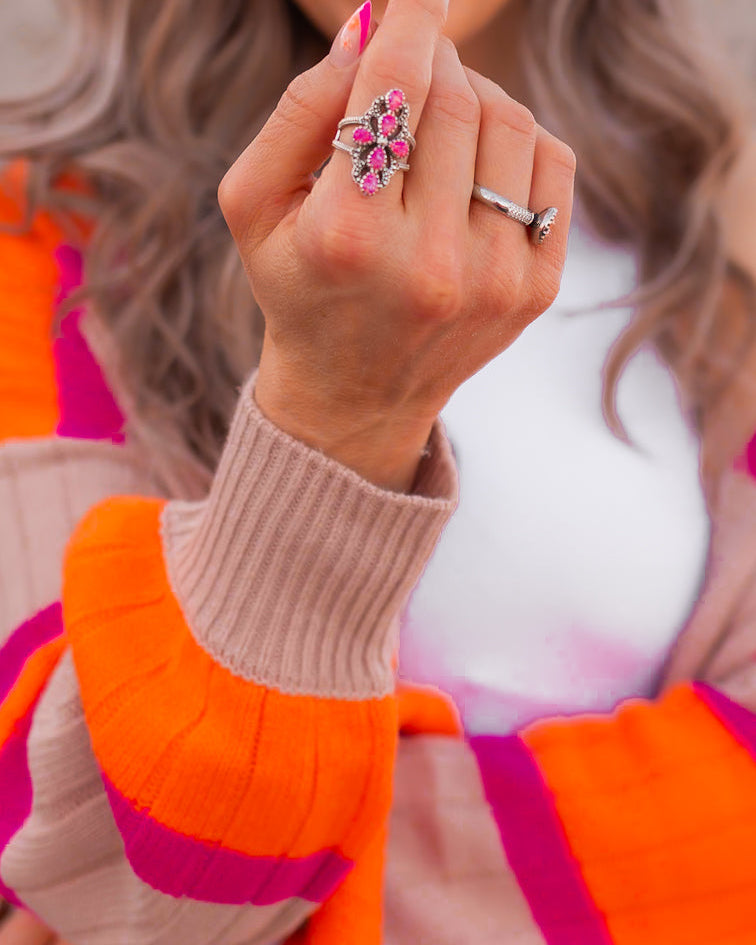 Victoria Sterling Silver Stone Crawler Ring-Crawler Rings-Krush Kandy, Women's Online Fashion Boutique Located in Phoenix, Arizona (Scottsdale Area)