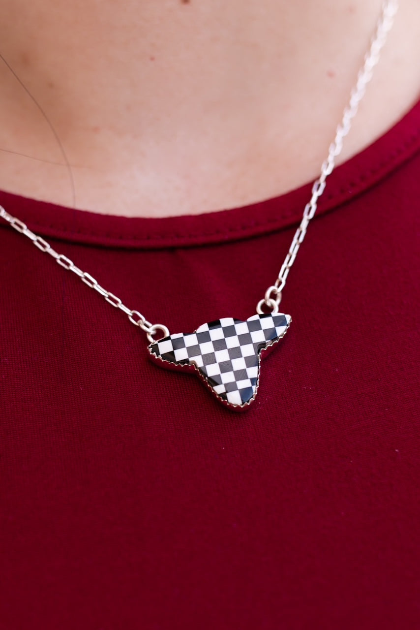 Belle's Bliss Checkered Necklaces-Necklaces-Krush Kandy, Women's Online Fashion Boutique Located in Phoenix, Arizona (Scottsdale Area)