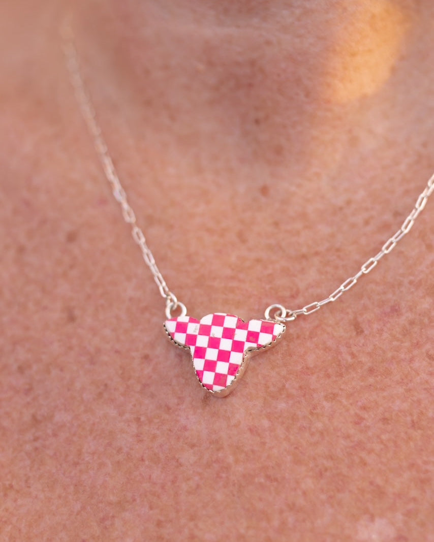 Belle's Bliss Checkered Necklaces-Necklaces-Krush Kandy, Women's Online Fashion Boutique Located in Phoenix, Arizona (Scottsdale Area)