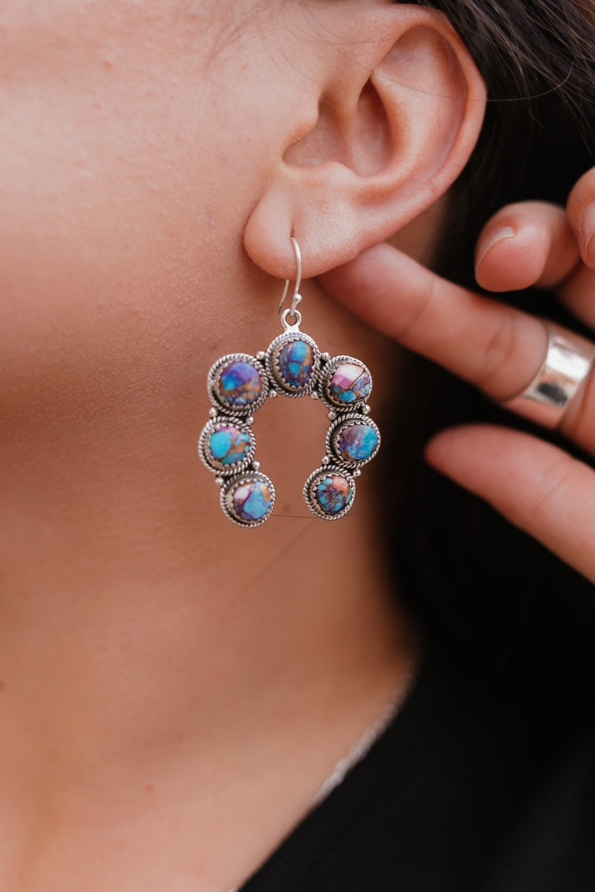 Wild About You Horseshoe Stone Earrings-Drop Earrings-Krush Kandy, Women's Online Fashion Boutique Located in Phoenix, Arizona (Scottsdale Area)