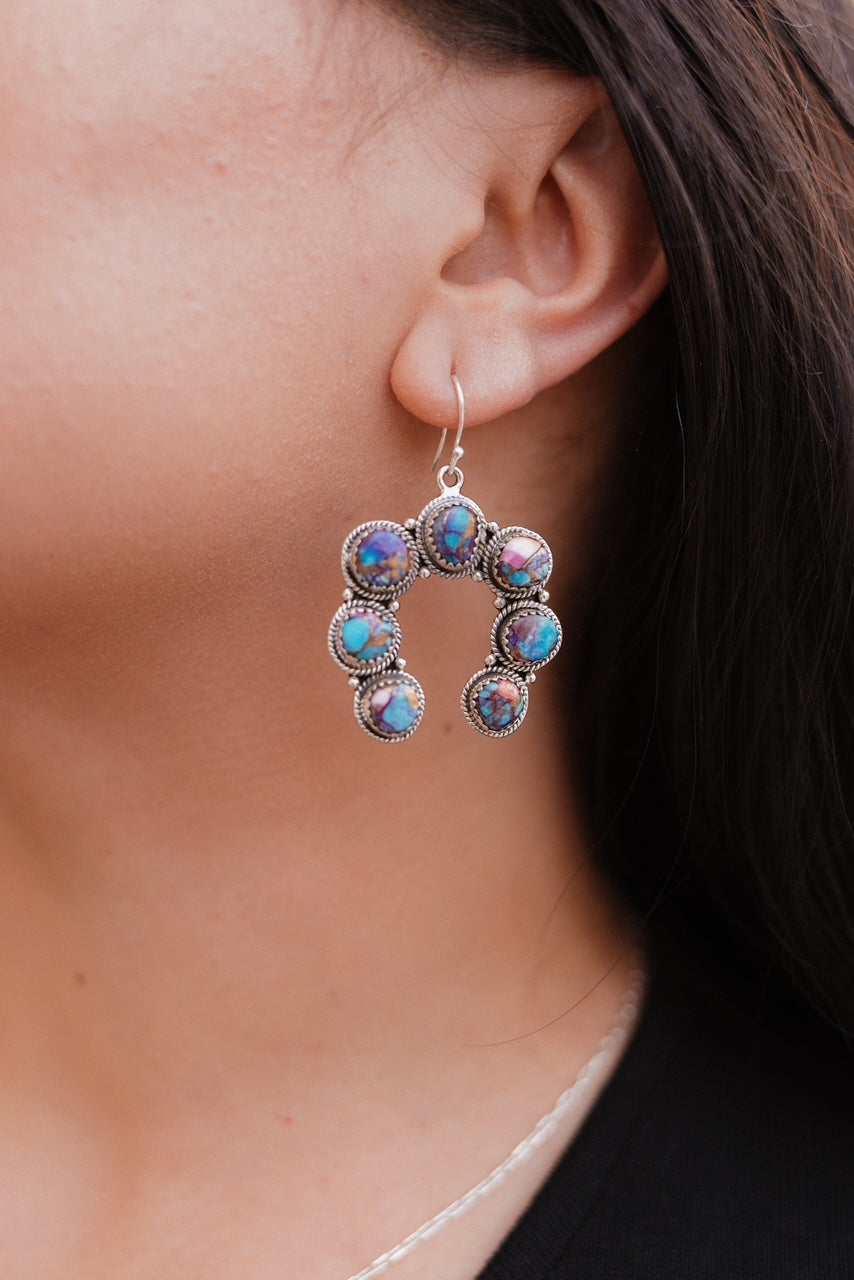 Wild About You Horseshoe Stone Earrings-Drop Earrings-Krush Kandy, Women's Online Fashion Boutique Located in Phoenix, Arizona (Scottsdale Area)