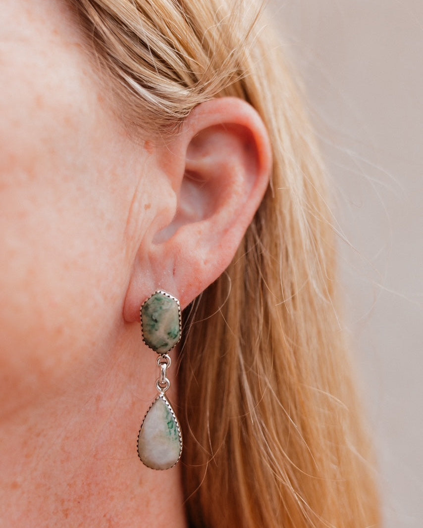 Stone Drop Earrings-Earrings-Krush Kandy, Women's Online Fashion Boutique Located in Phoenix, Arizona (Scottsdale Area)
