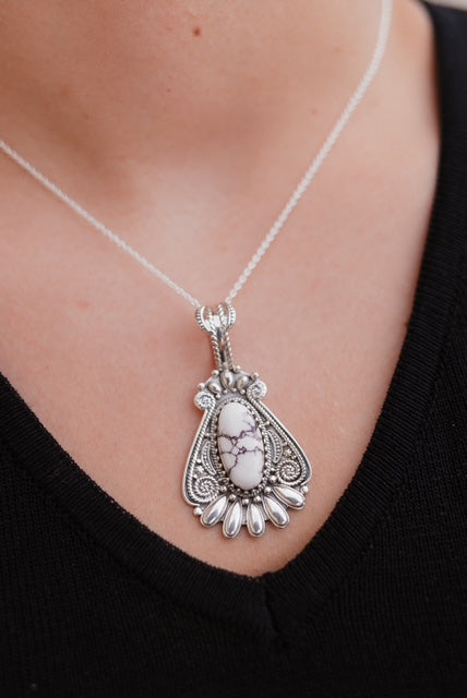 Sterling Desert Blossom Necklace-Pendant Necklaces-Krush Kandy, Women's Online Fashion Boutique Located in Phoenix, Arizona (Scottsdale Area)