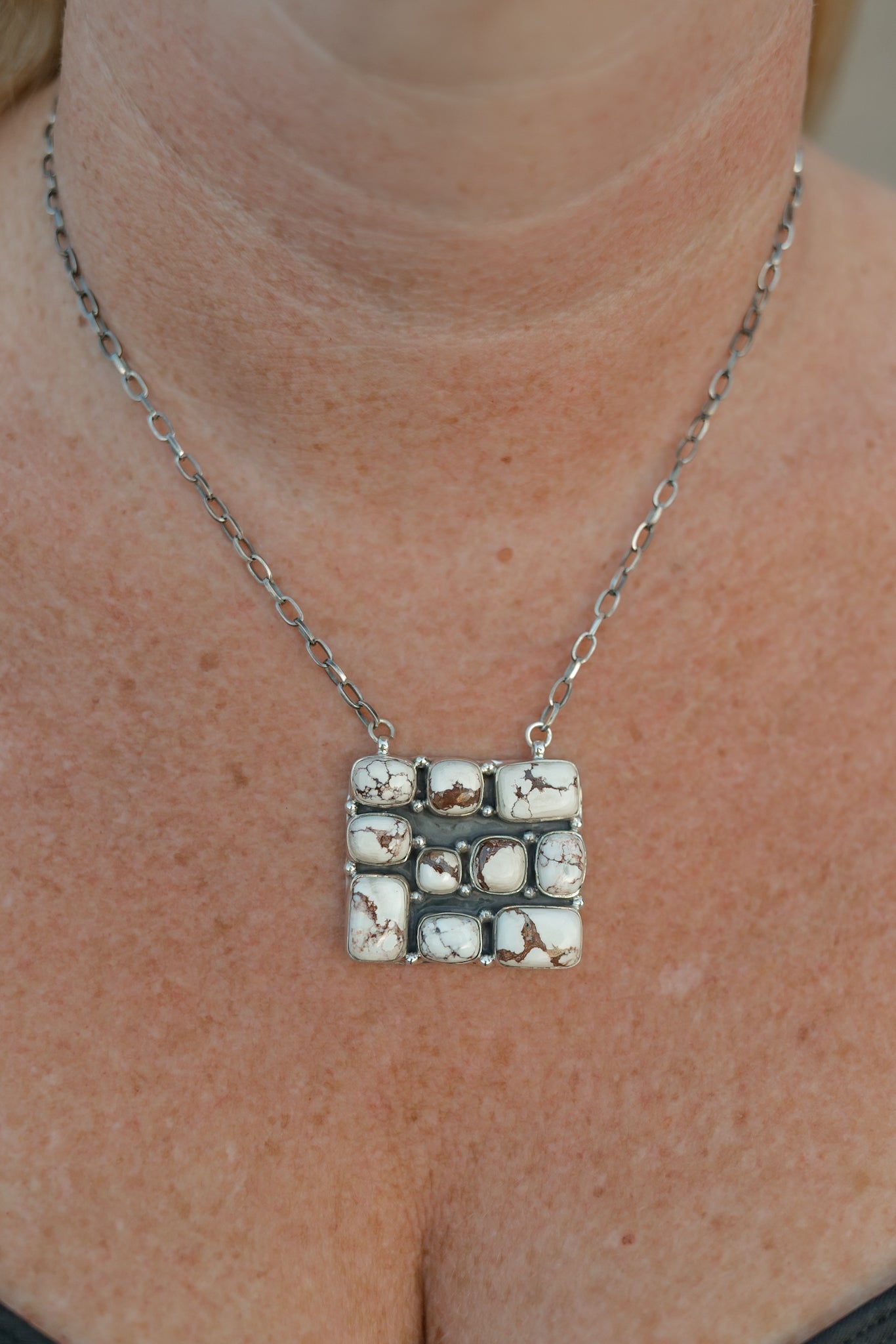 Kandy Bar Stone Cluster Necklaces-Necklaces-Krush Kandy, Women's Online Fashion Boutique Located in Phoenix, Arizona (Scottsdale Area)