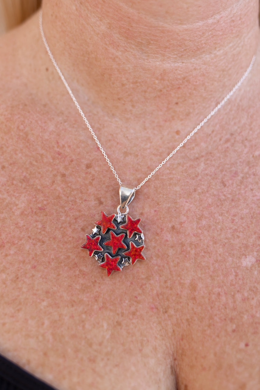 5 Star General Sterling Silver Pendant-Pendant Necklaces-Krush Kandy, Women's Online Fashion Boutique Located in Phoenix, Arizona (Scottsdale Area)